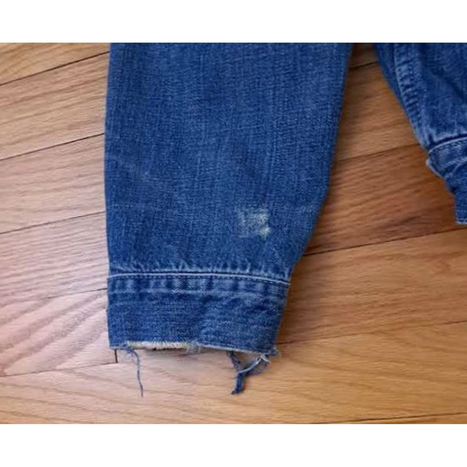 X-LARGE VINTAGE Denim Laboratory X2 Blue Jeans Bomber Jacket XL Men Blue Denim bom ber Jacket Size US 36 / EU 52 - 3 Thumbnail