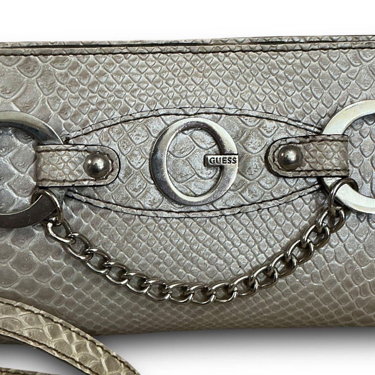 Guess Y2K Vintage Guess Faux Snakeskin Embossed Clutch Wristlet Size ONE SIZE - 2 Thumbnail