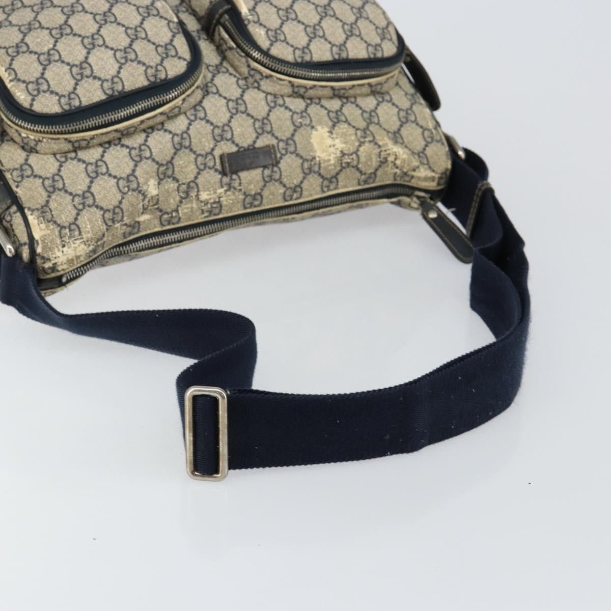 Gucci GUCCI GG Supreme Shoulder Bag Pvc Navy Gold Size ONE SIZE - 7 Thumbnail
