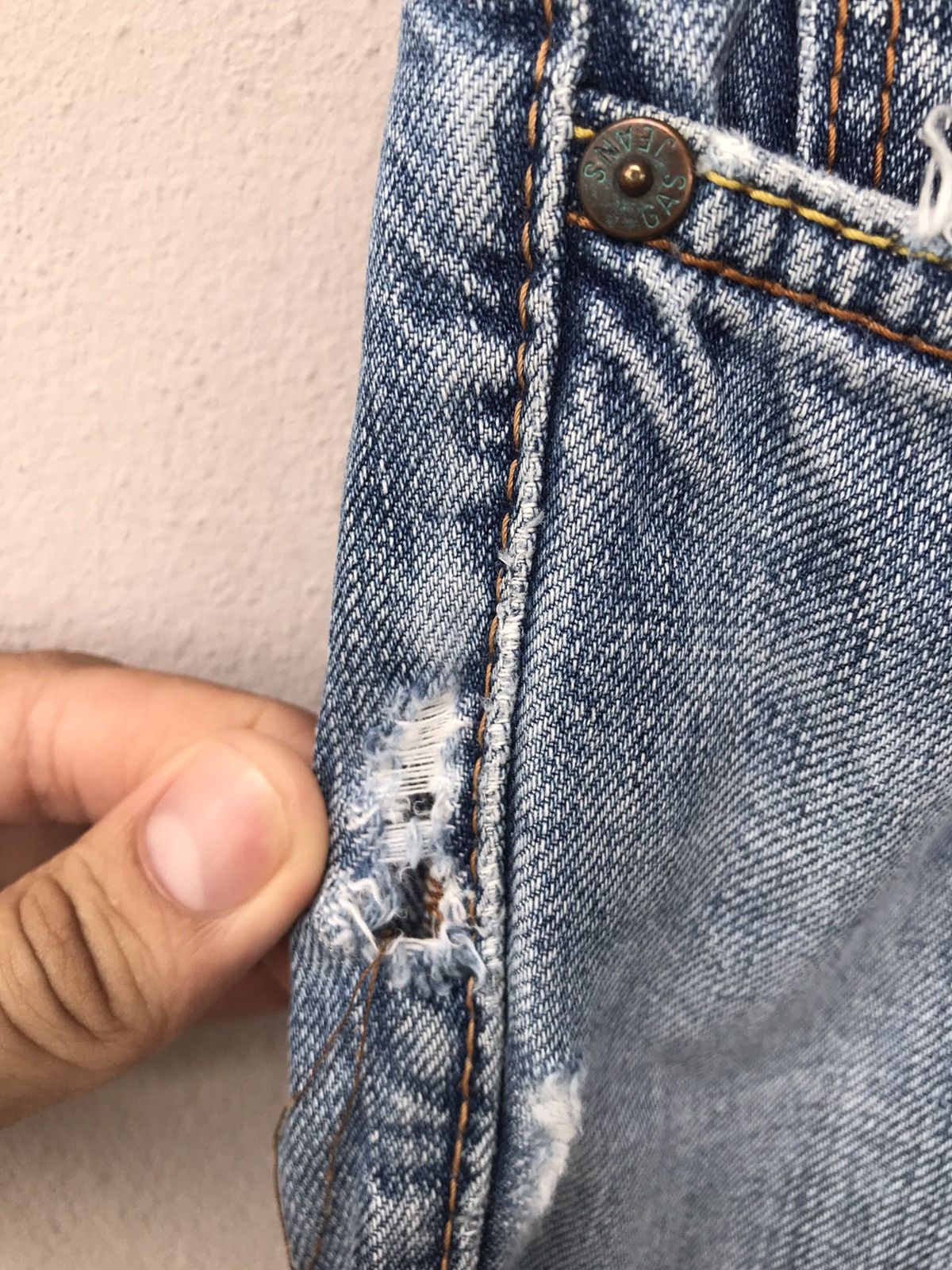 Vintage Vintage Gas Patches Honda Racing Distressed Denim Pants Size US 34 / EU 50 - 5 Thumbnail