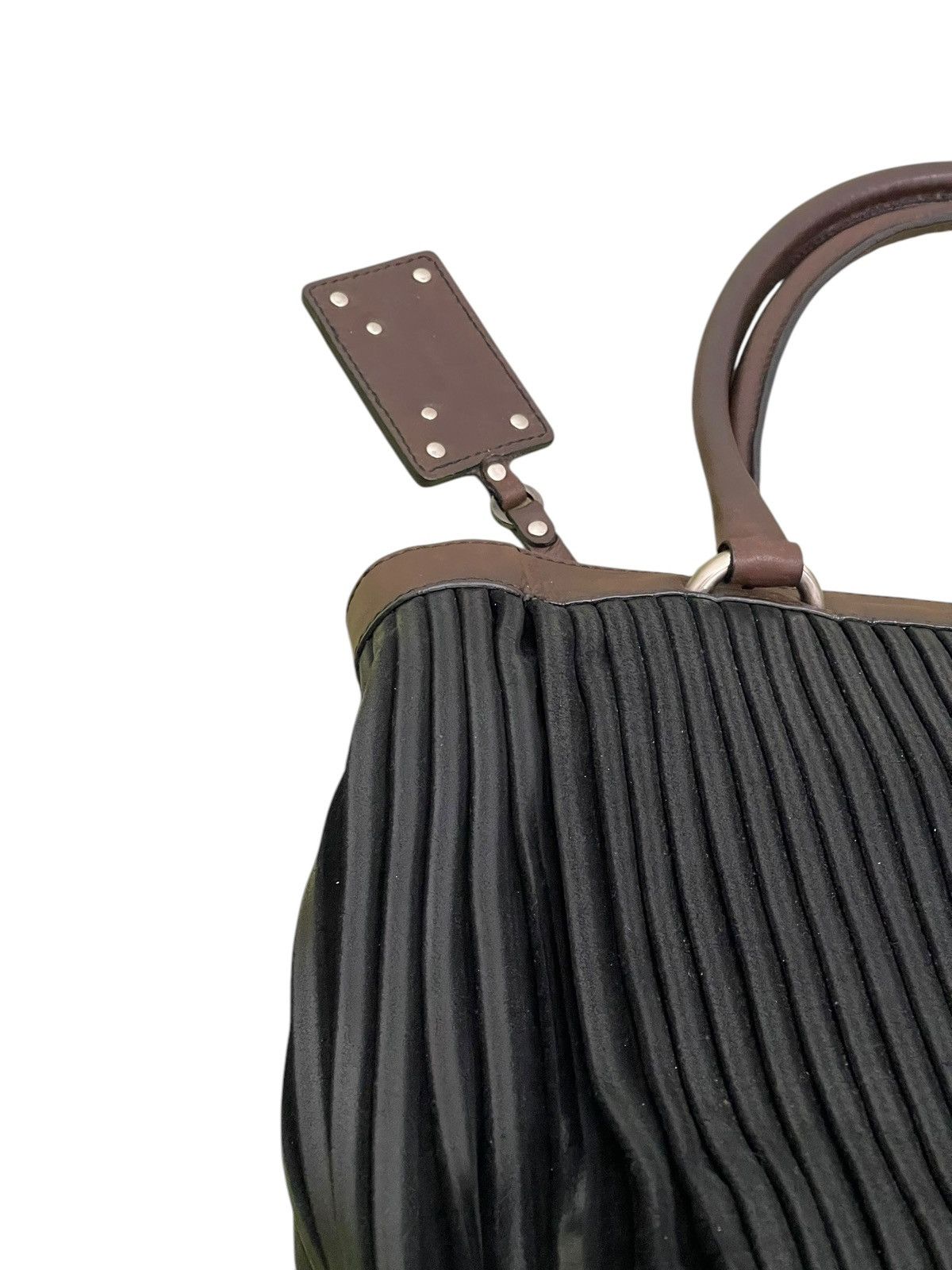 Genuine Leather Full Leather Gambini Italy Pleated Tote Shoulder Bag 1🟩5 Size ONE SIZE - 20 Thumbnail