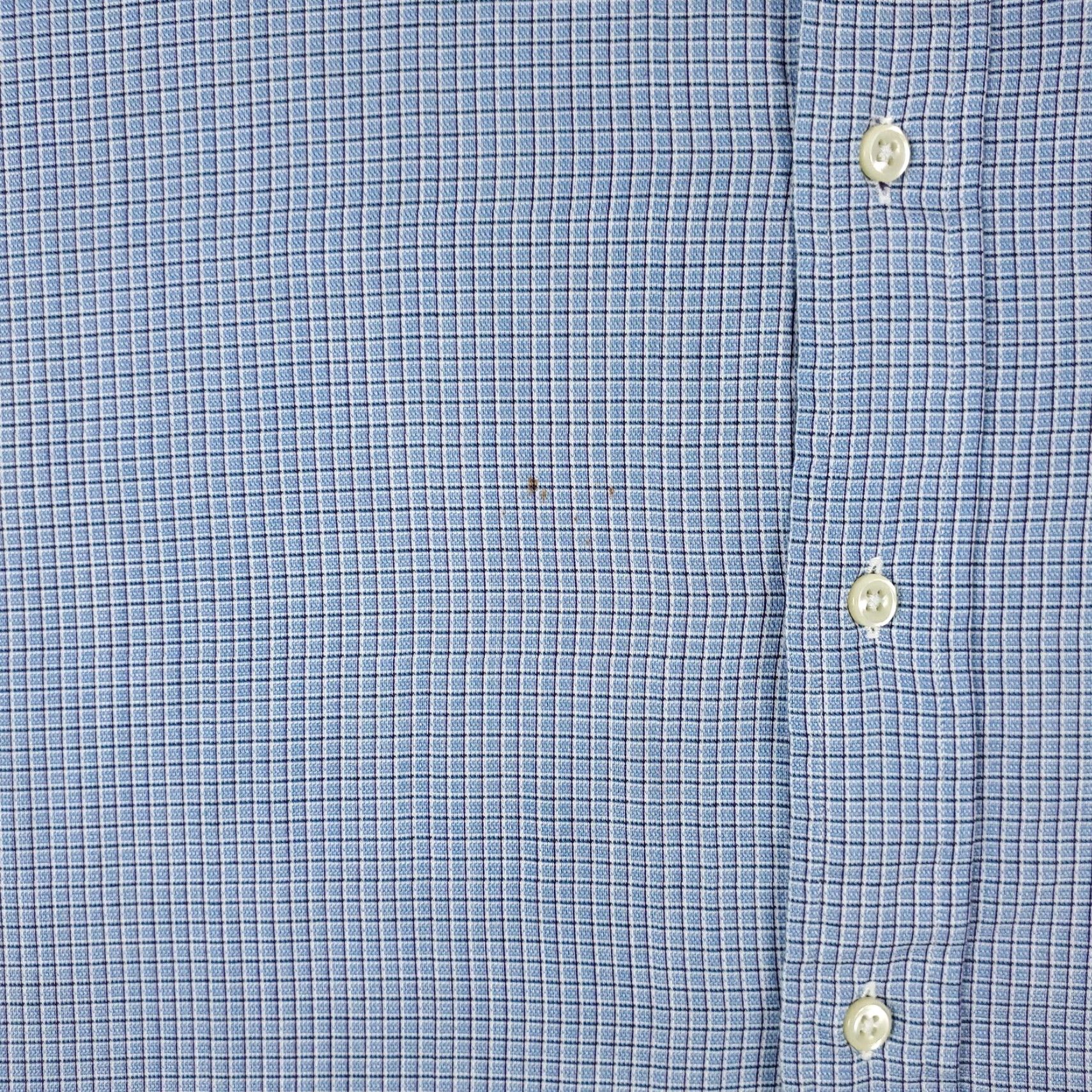 Ralph Lauren Ralph Lauren Dress Shirt Mens 15.5 Blue Plaid Button-Down Long Sleeve, Non-Iron, Cotton, Regular Fit, M • Adult Mens Shirt Size 40R - 4 Thumbnail