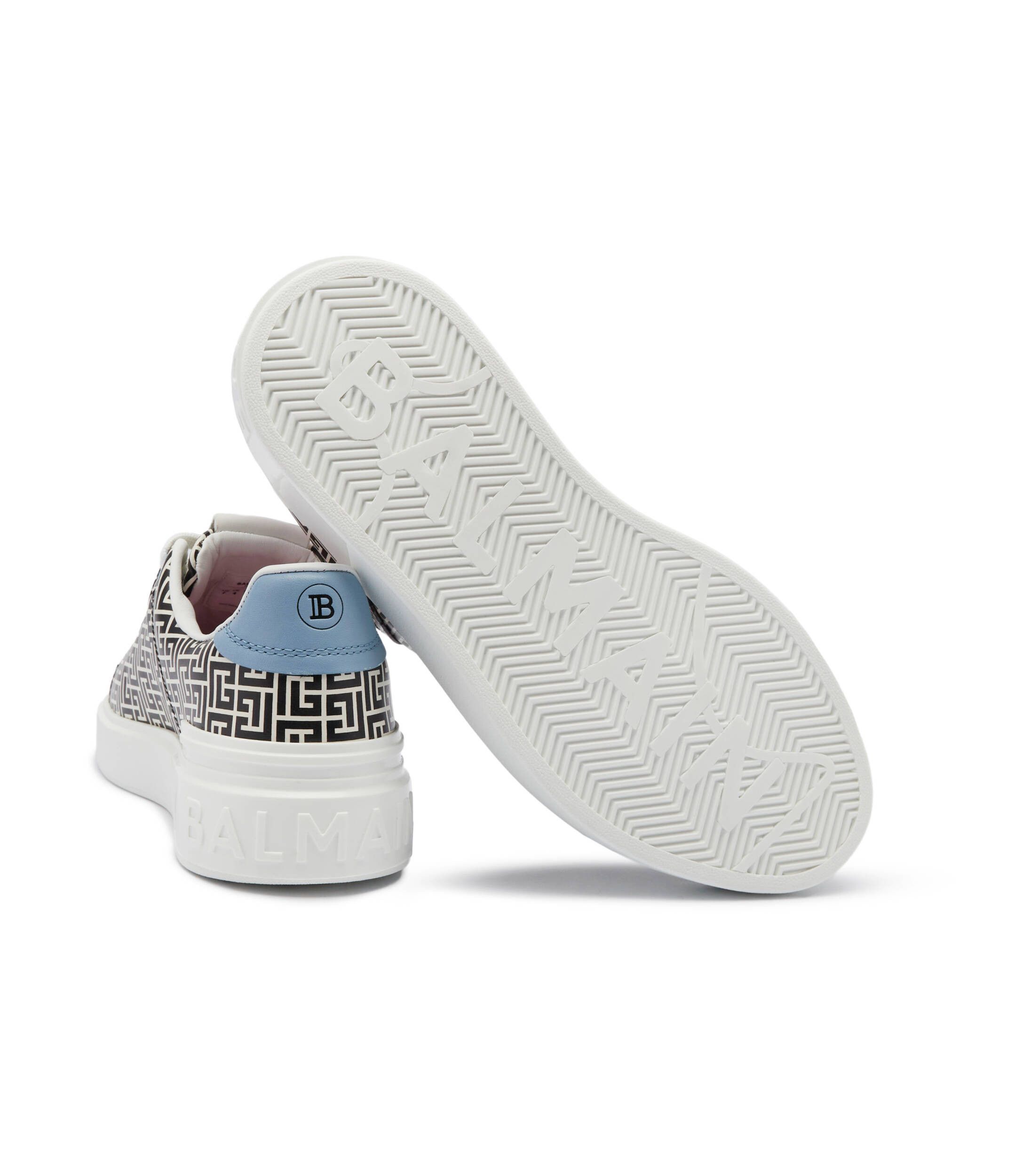 Balmain o1s1wg110425 B-Court Low-Top Sneakers in White Black Size US 9 / IT 39 - 5 Thumbnail