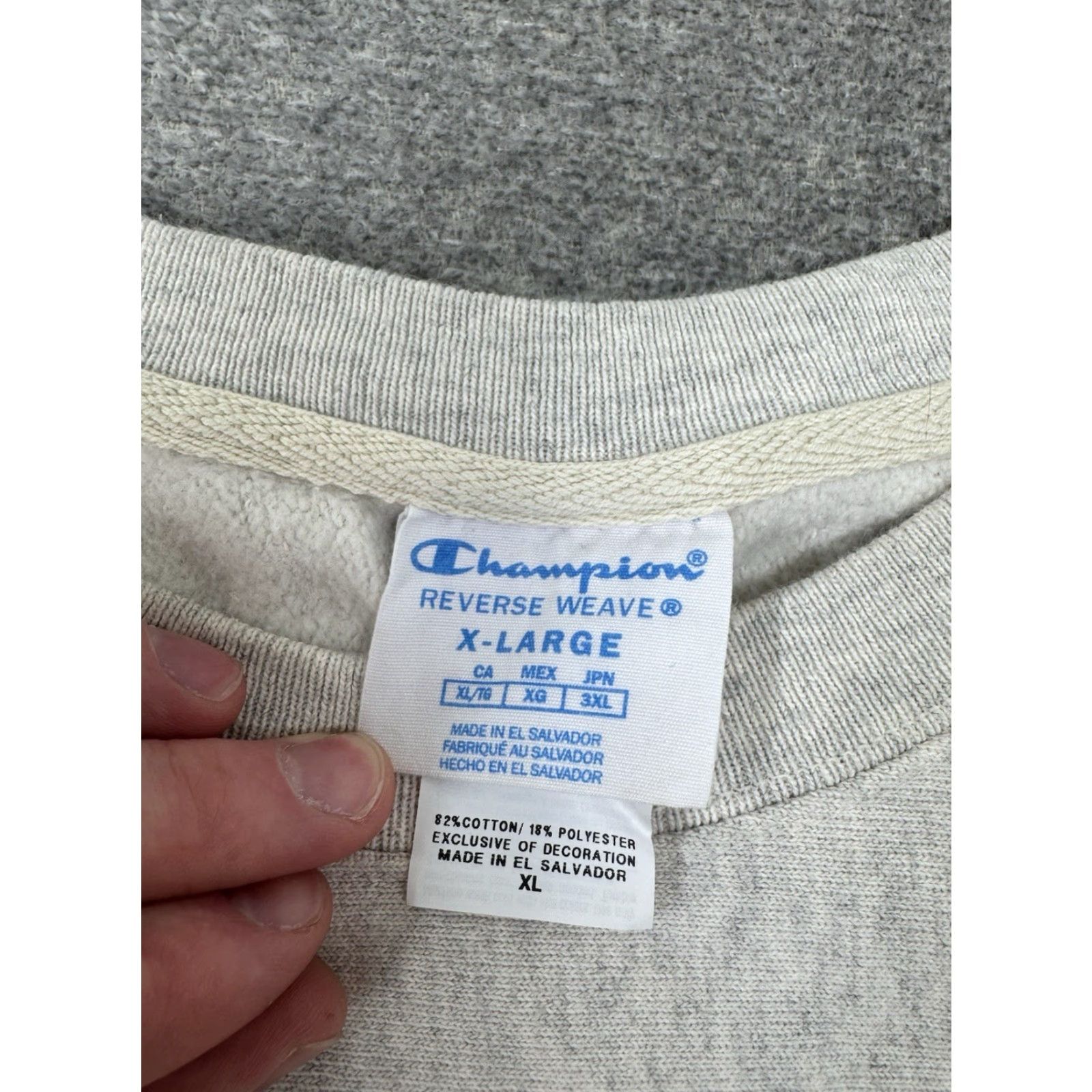 Champion VINTAGE Champion Reverse Weave Sweatshirt Mens XL Pullover San Antonio Gray Graphic Print Crewneck Size US XL / EU 56 / 4 - 3 Thumbnail