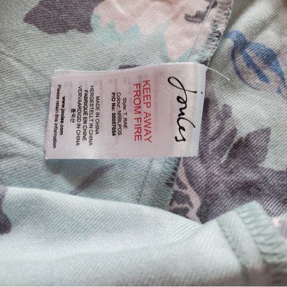 Vintage Joules Tea & Crumpets Soft Flannel Floral Cinched Sz. 14 Sho Size 36" / US 14 / IT 50 - 9 Thumbnail