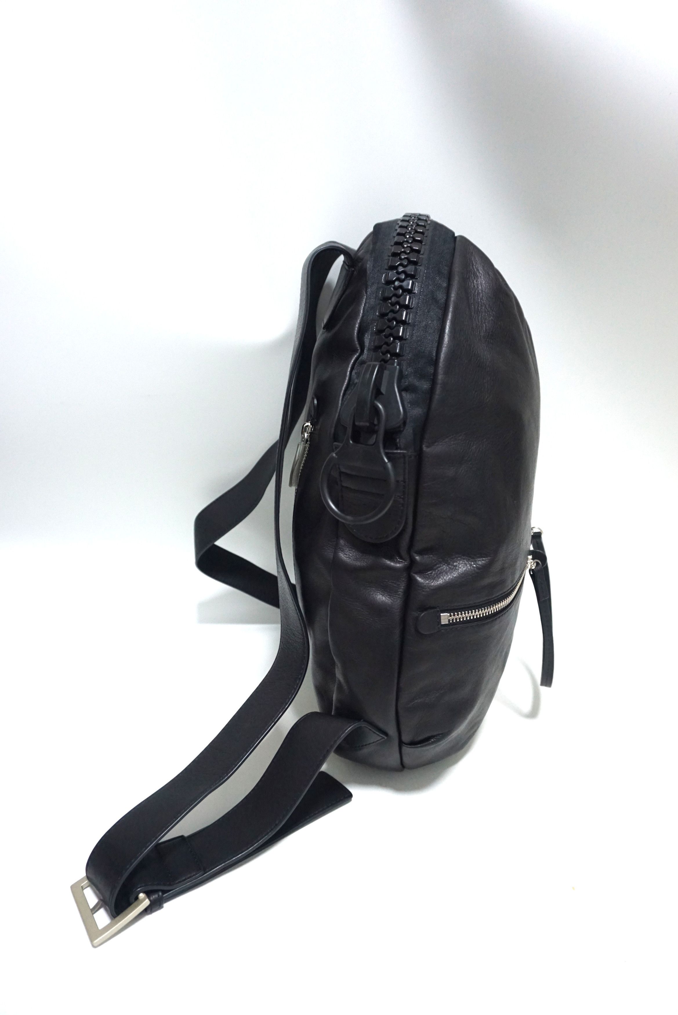 Japanese Brand KAWA KAWA JAPAN BY YOHJI YAMOMOTO FULL LEATHER BACKPACK Size ONE SIZE - 4 Thumbnail