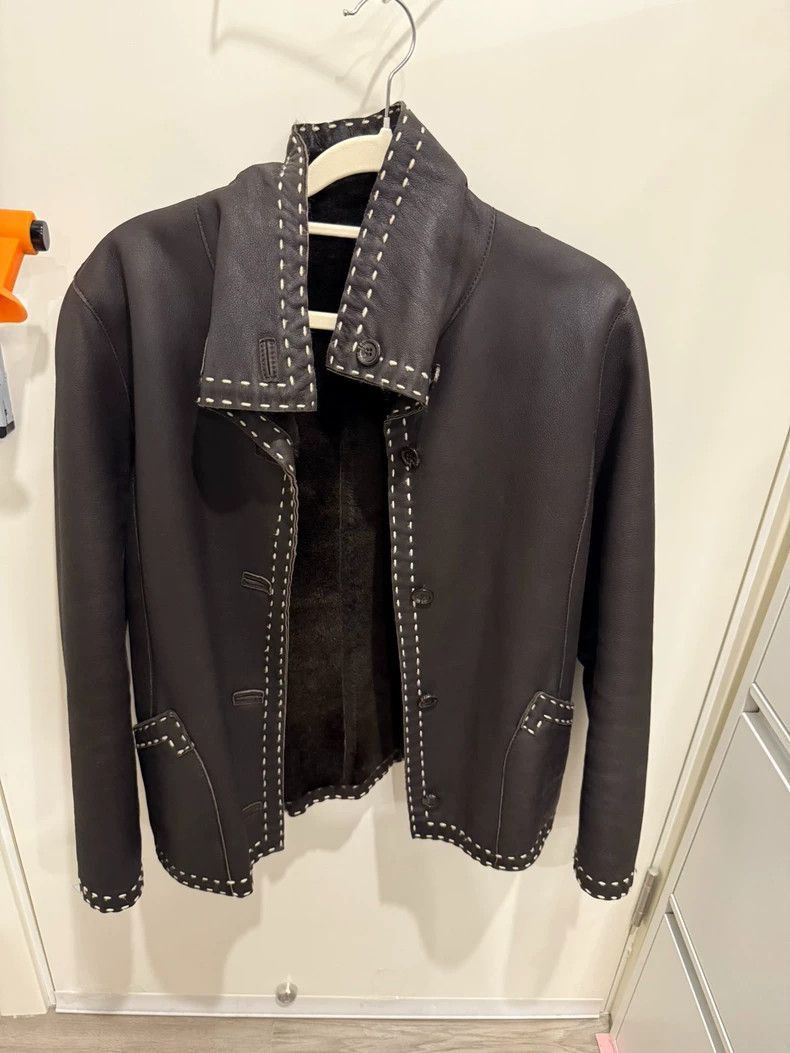 Balmain Balman Vintage Reversible Leather Jacket- Size US M / EU 48-50 / 2 - 1 Thumbnail