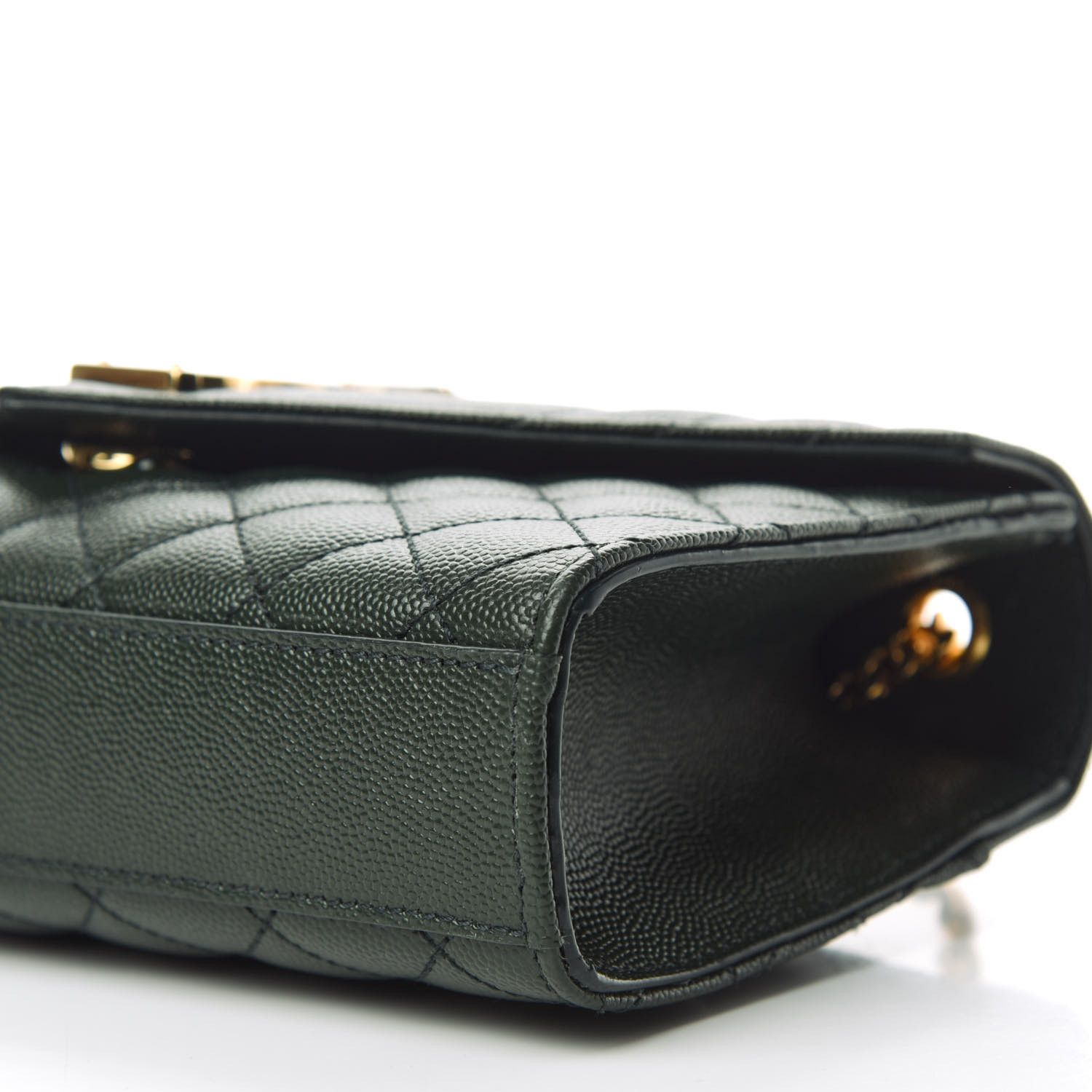 Saint Laurent Paris o1b1hav110724 Size: OS / Envelope Medium Bag in Dark Green Size ONE SIZE - 7 Thumbnail