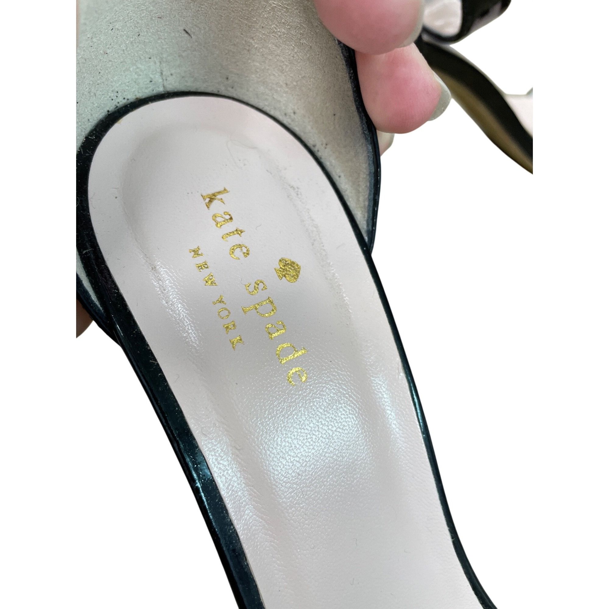Kate Spade Kate Spade New York womans Patent Leather Striped Heels Sz 1 Size US 10 / IT 40 - 6 Thumbnail