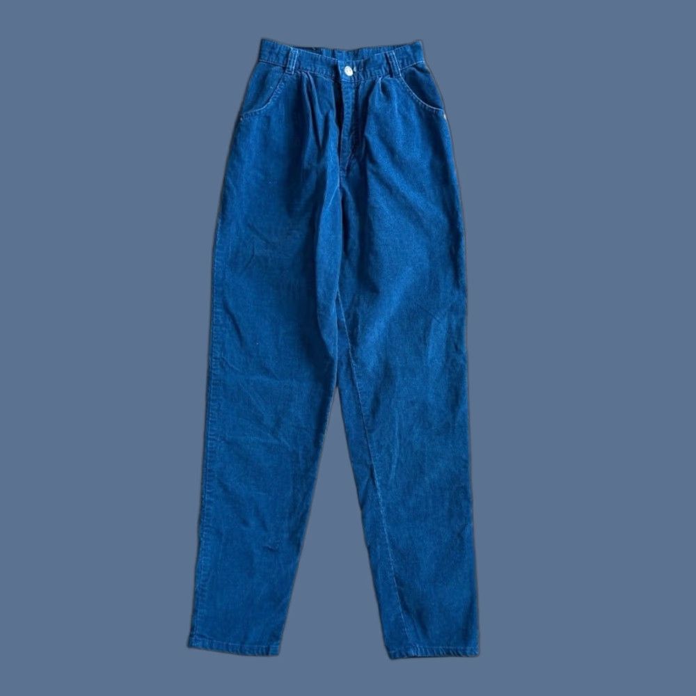 Levi's VINTAGE Levi's Women's Corduroy Pants Blue 25x31 Regular Inseam 31 80s 80s USA Corduroy Pants White Tab Rare Girls Womens Size 42" / US 20 - 1 Thumbnail
