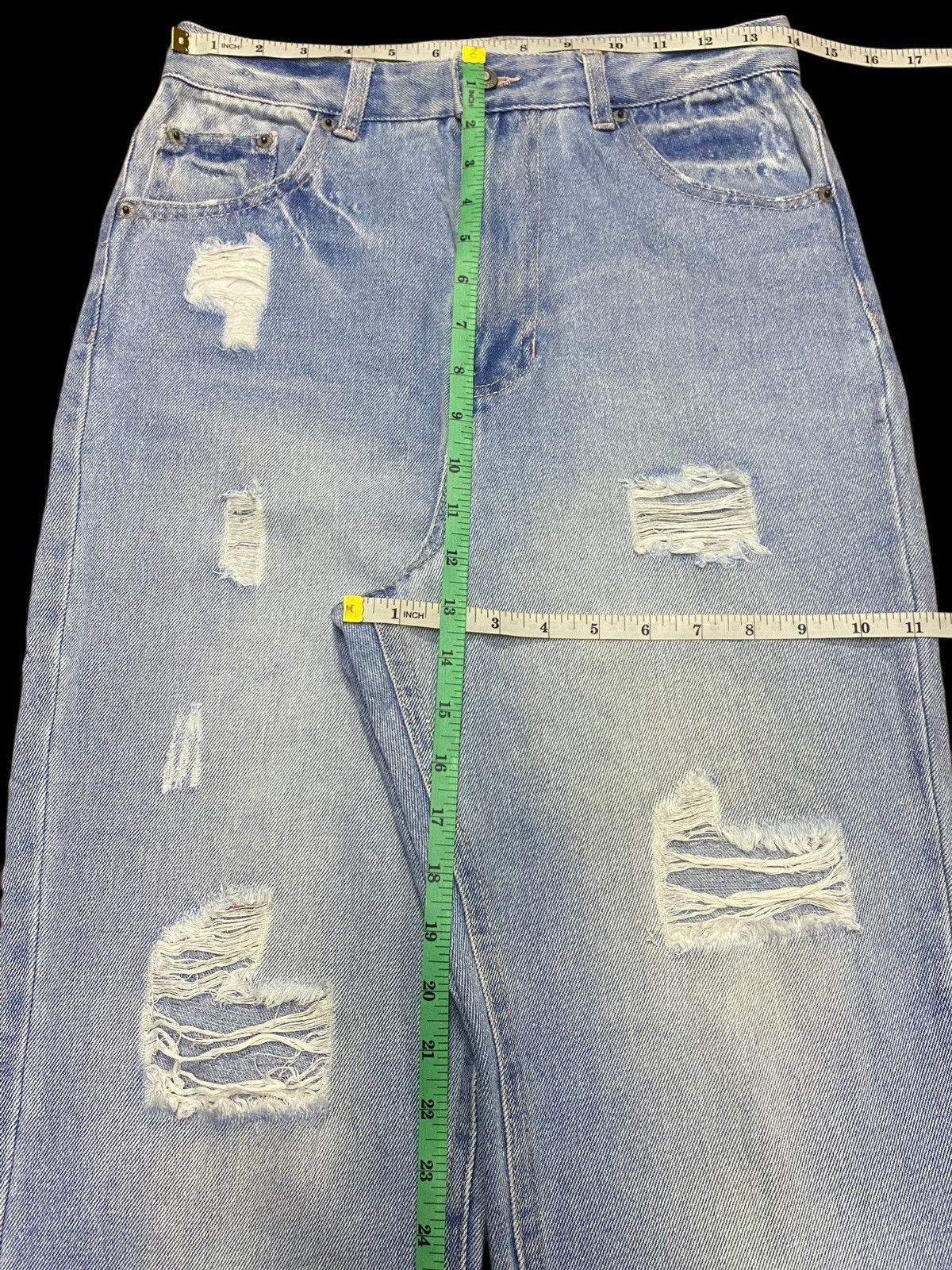Japanese Brand Vintage Japanese Chipclip Faded Wash Distressed Style Jeans Size US 28 / EU 44 - 12 Thumbnail