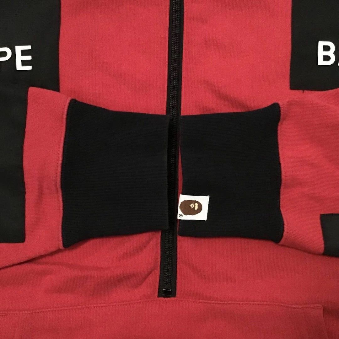 Bape BAPE logo half zip pullover hoodie a bathing ape Size US M / EU 48-50 / 2 - 7 Thumbnail