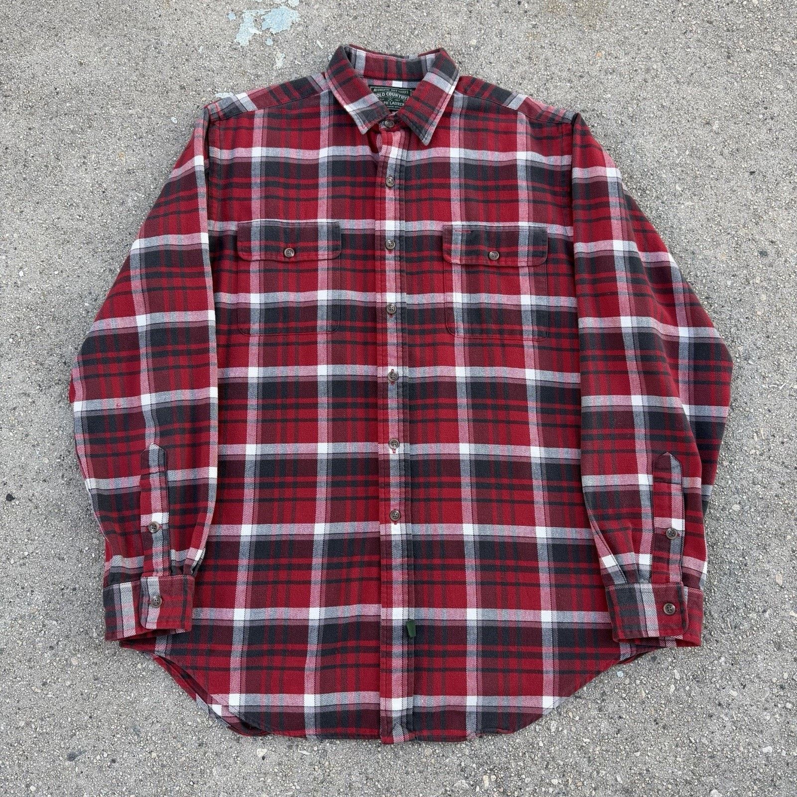 Flannel × Polo Ralph Lauren × Vintage Vintage Polo Country Ralph Lauren Plaid Flannel Shirt Size US L / EU 52-54 / 3 - 2 Thumbnail