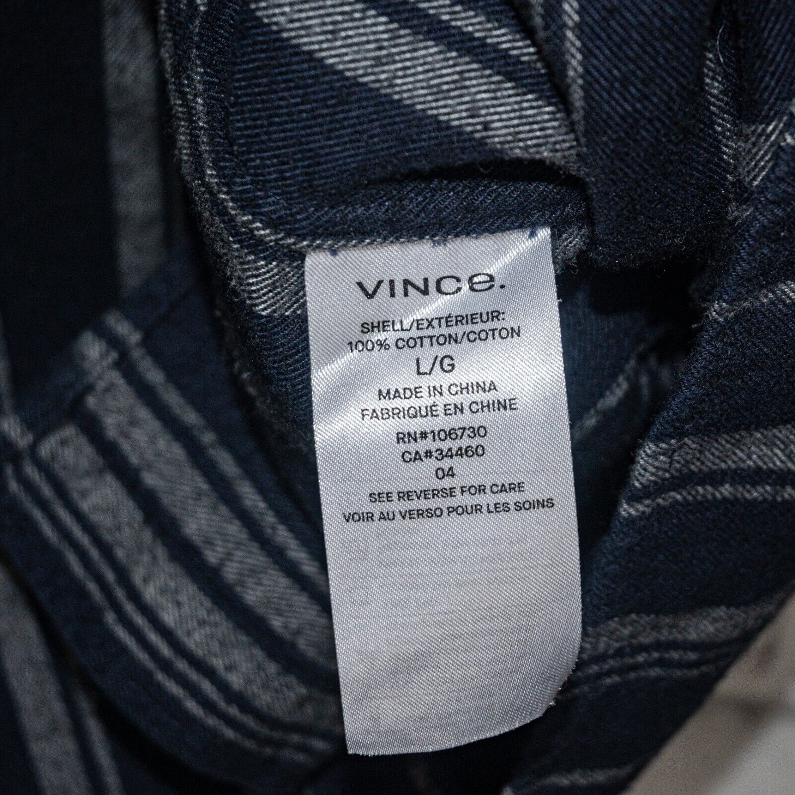 Vince VINCE Striped Flannel Button Down Shirt in Coastal Cotton Size US L / EU 52-54 / 3 - 5 Thumbnail