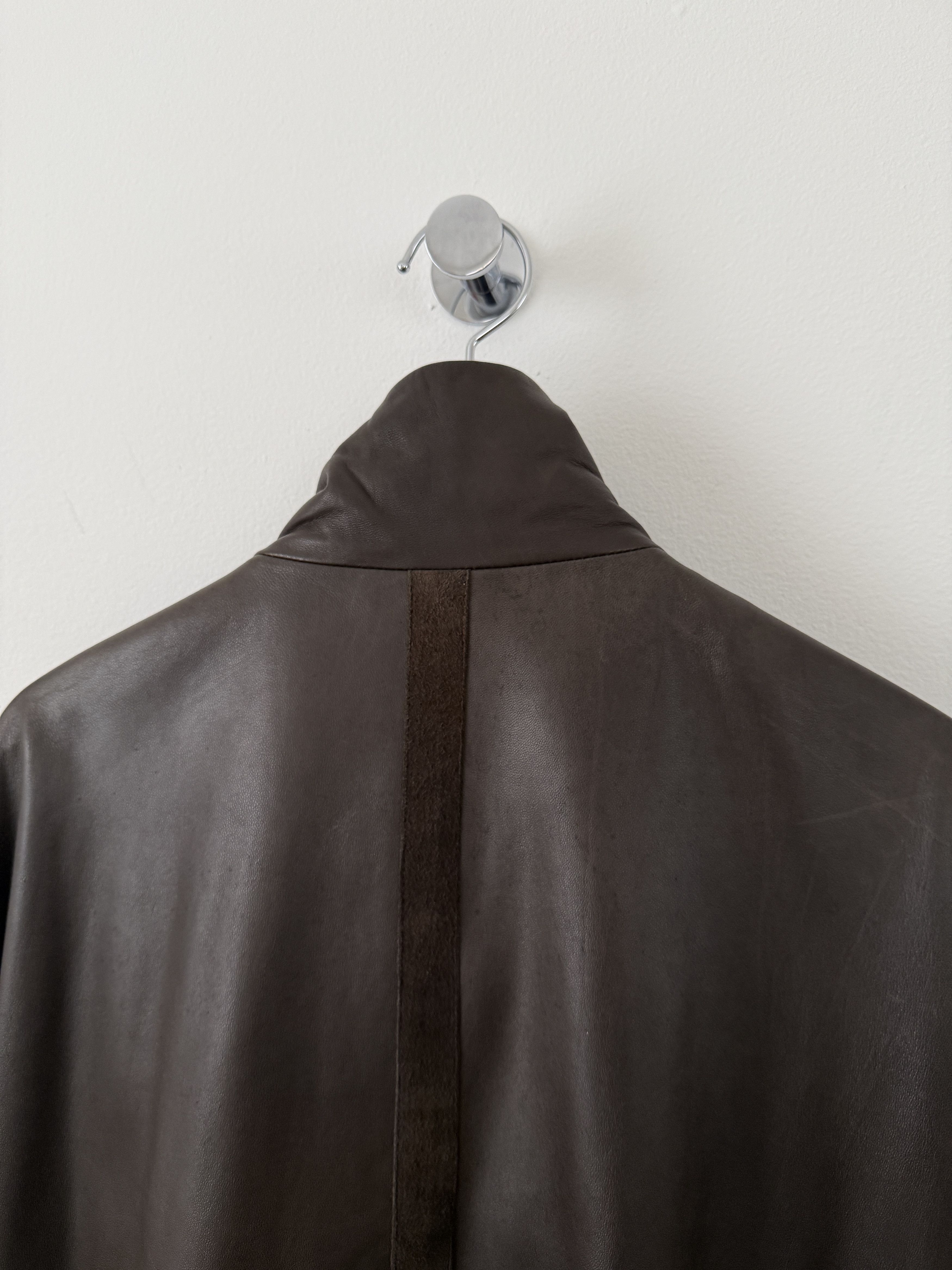 Armani Collezioni Lambskin Leather Zip Up Jacket Size US S / EU 44-46 / 1 - 14 Thumbnail
