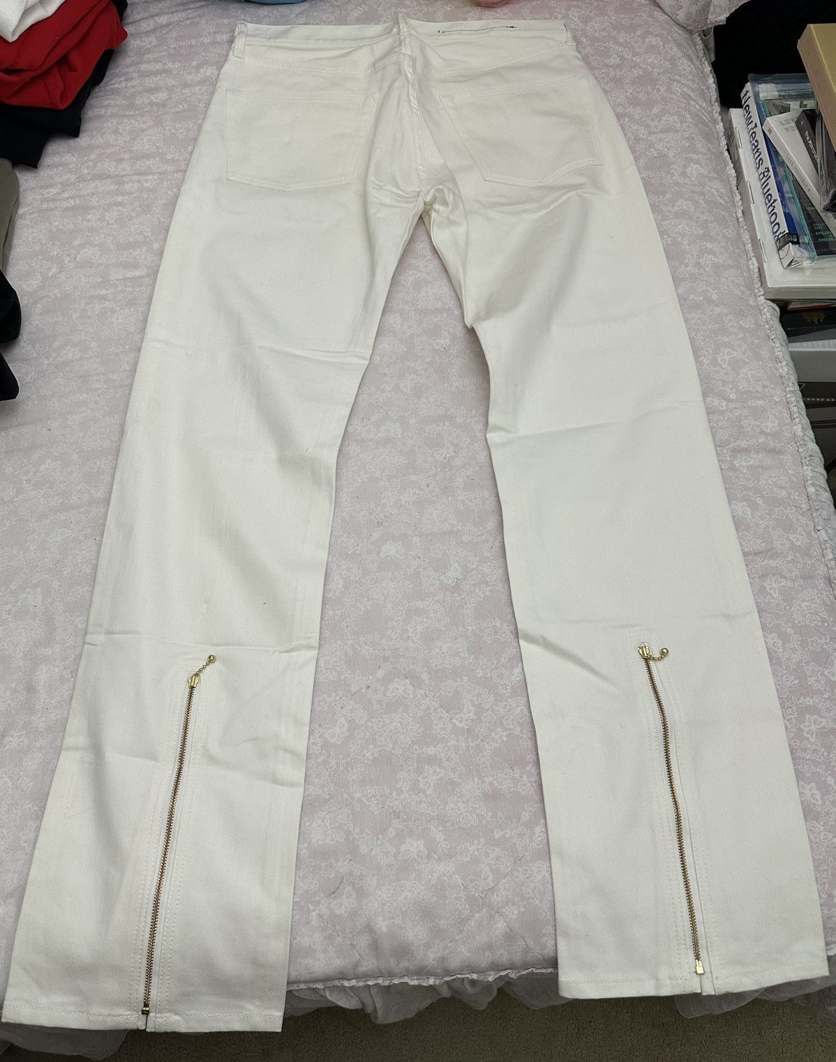 Vlone Vlone zipper denim jeans white. Brand new with tags XL/38 Size US 38 / EU 54 - 2 Thumbnail