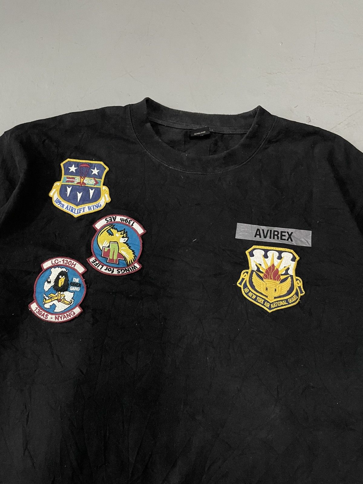 Avirex AVIREX Long Sleeve N.Y. A.N.G. Patch T-Shirt Rare Size US XXL / EU 58 / 5 - 2 Thumbnail