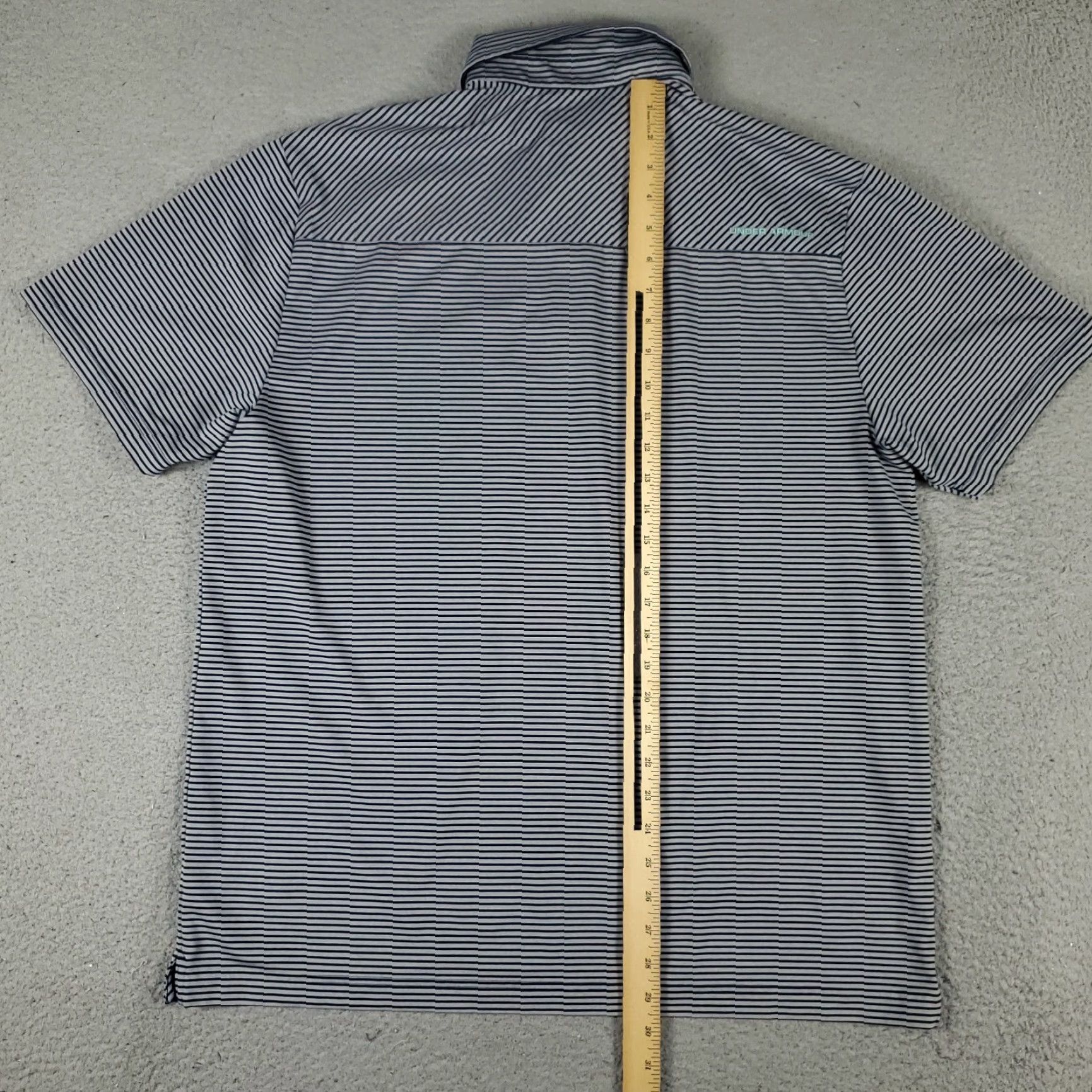 Under Armour Under Armour Polo Shirt Mens XL Blue Striped Golf Casual Short Sleeve Size US XL / EU 56 / 4 - 4 Thumbnail