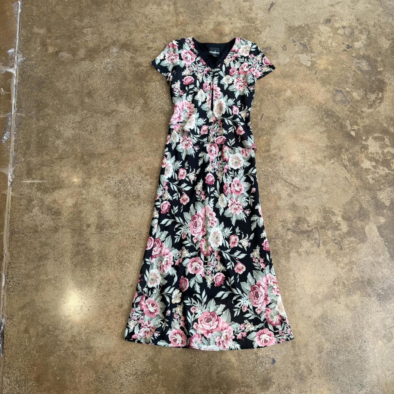 Designer 90s Floral Faux 2 Piece Dress Size S / US 4 / IT 40 - 2 Thumbnail