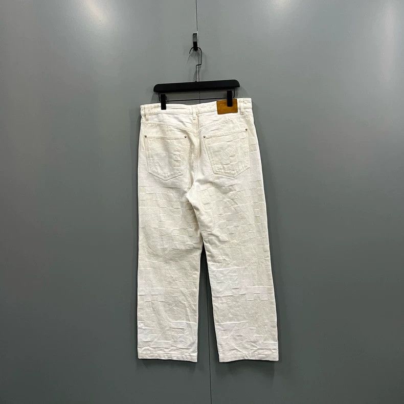 Louis Vuitton Louis Vuitton Beige plaid jacquard jeans 2501-Nextarrow Size US 33 - 3 Thumbnail