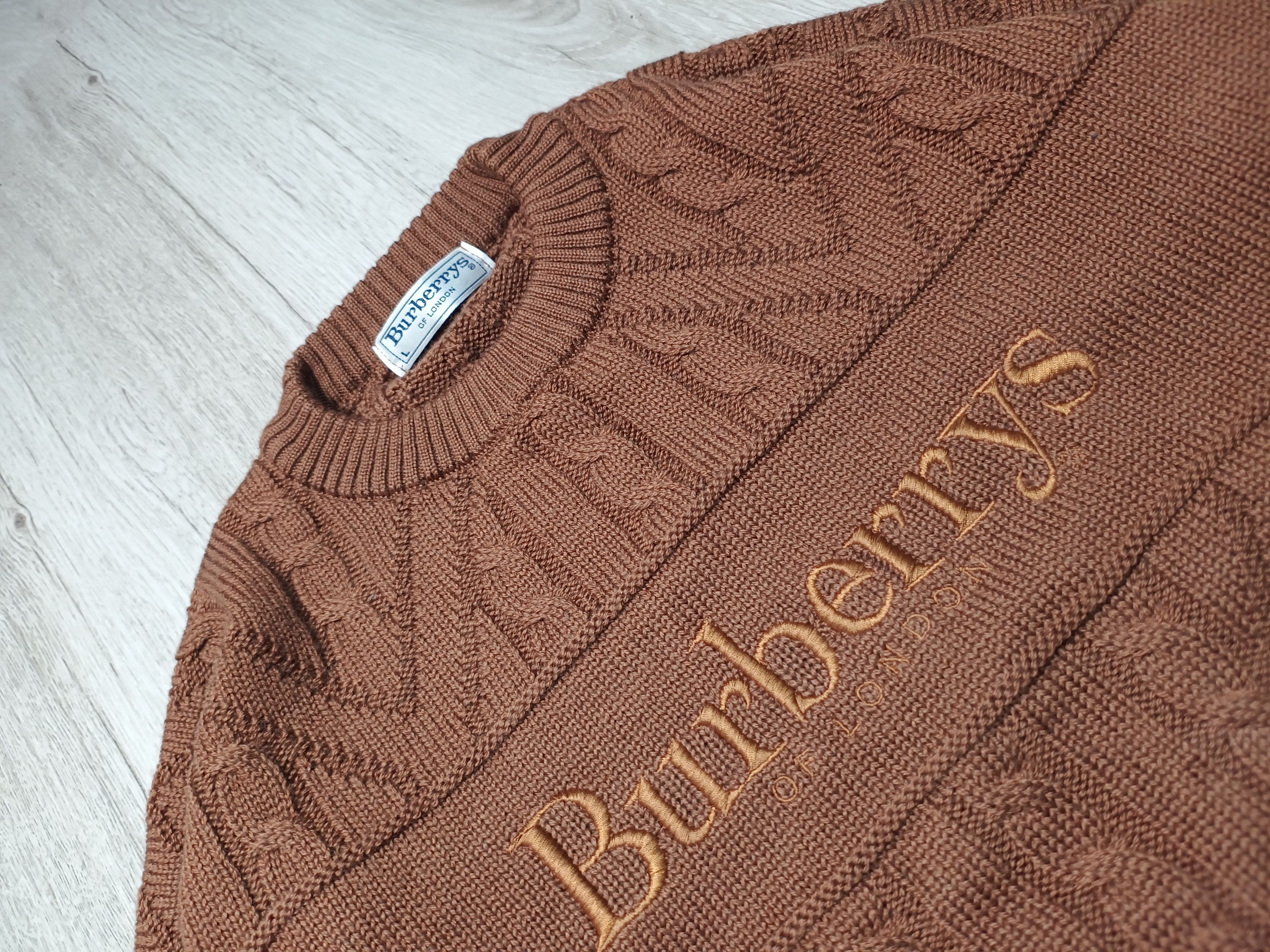 Burberry × Vintage Burberry vintage knit sweater Size US L / EU 52-54 / 3 - 2 Thumbnail
