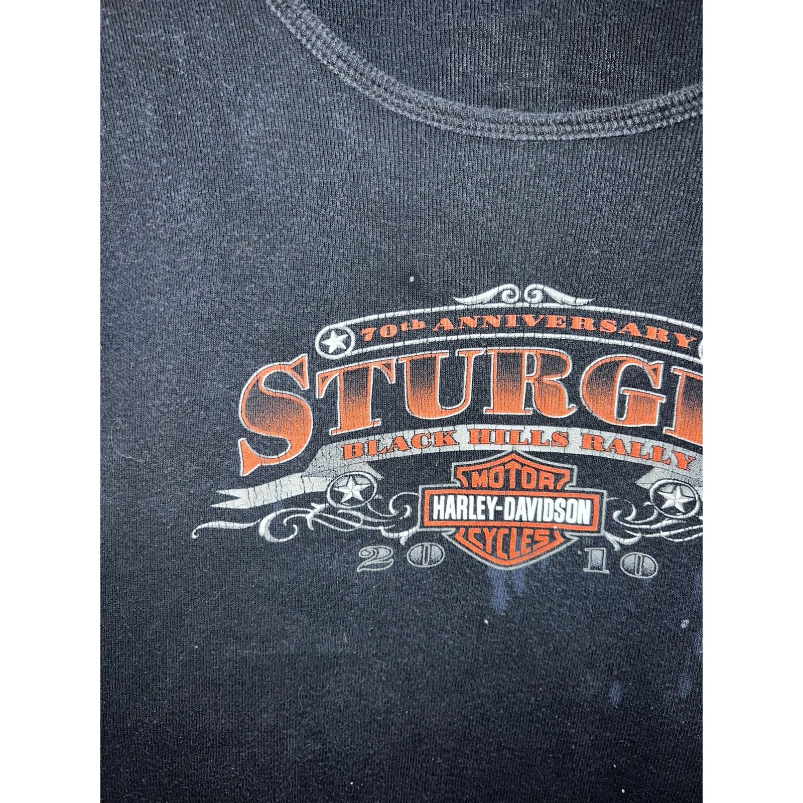 Harley Davidson Womens Harley Davidson Top Sturgis Hills Thrashed Stained L Size L / US 10 / IT 46 - 2 Thumbnail