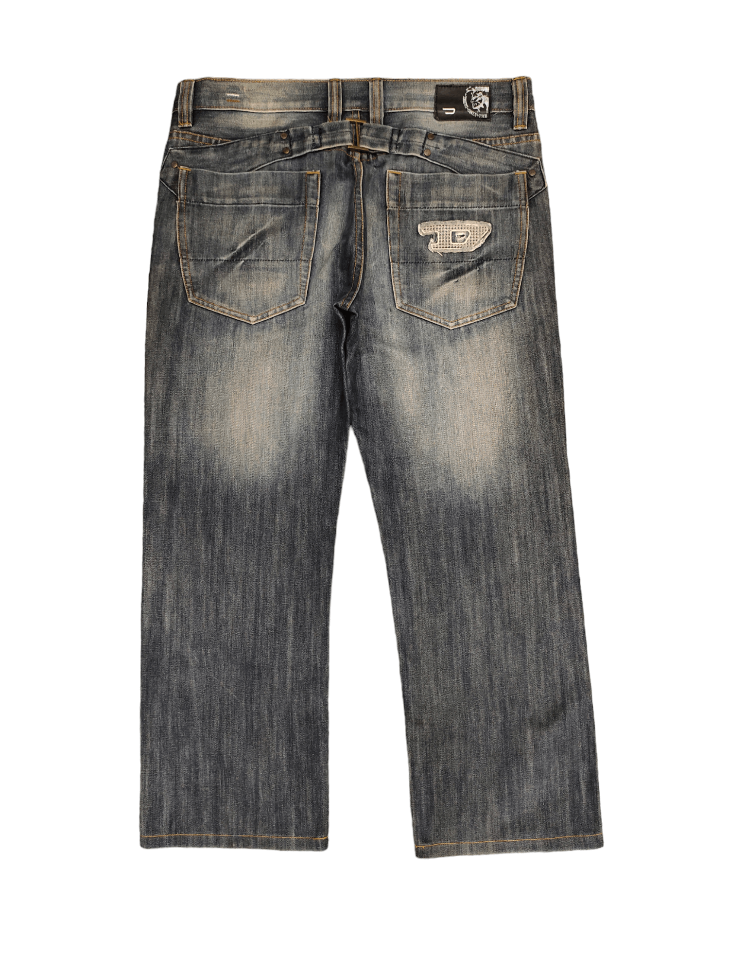 Diesel Vintage Y2k Diesel D Logo Embroidered Loose Denim Pants Size US 36 / EU 52 - 1 Thumbnail