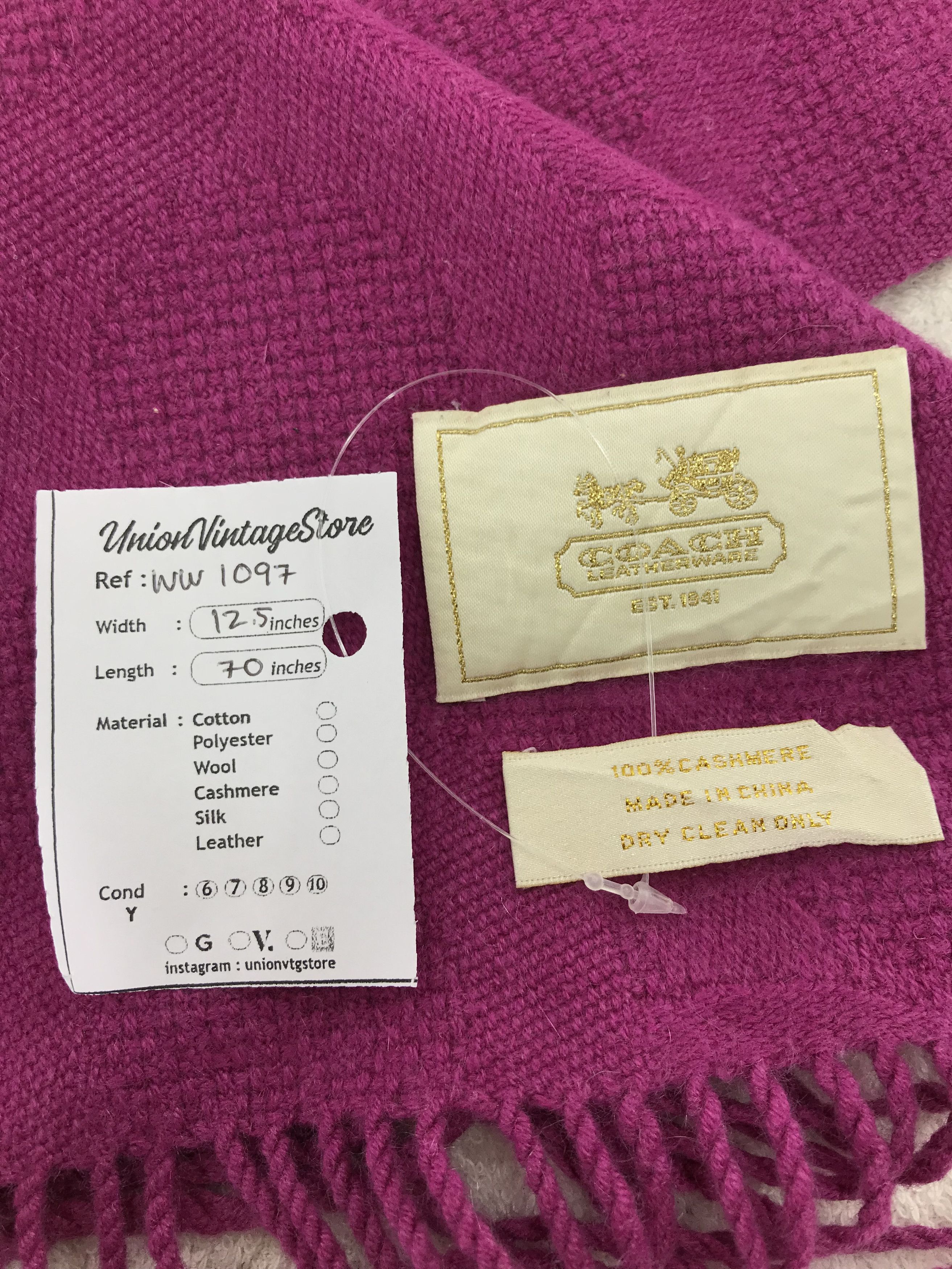 Coach Coach Scarf / Muffler / Neckwear - WW1097 Size ONE SIZE - 4 Thumbnail