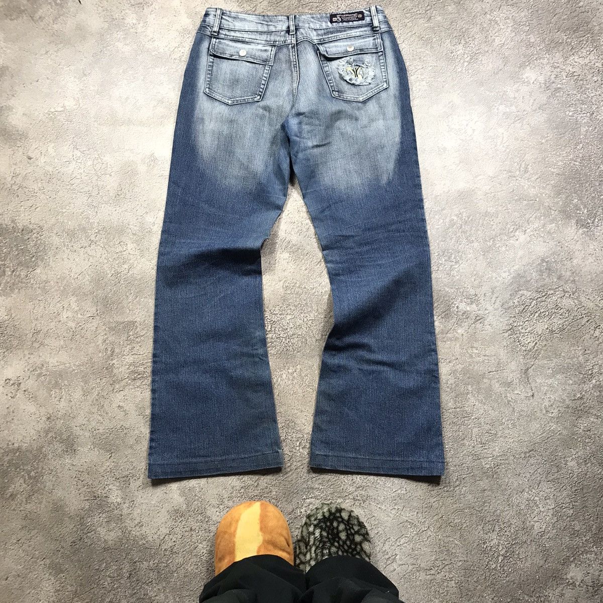 Vintage Vintage 90s Faded Distressed Baggy Jeans Grunge Skate 29 Size 29" - 4 Thumbnail