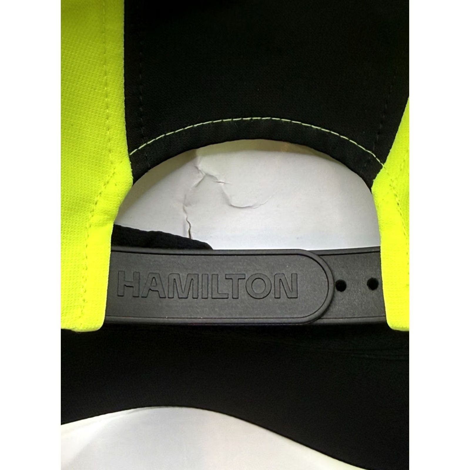 Hamilton NWT Mercedes AMG Petronas F1 Lewis Hamilton Baseball Hat Yellow Black Unisex Adult One Size Cap Hat Mens Womens Size ONE SIZE - 5 Thumbnail