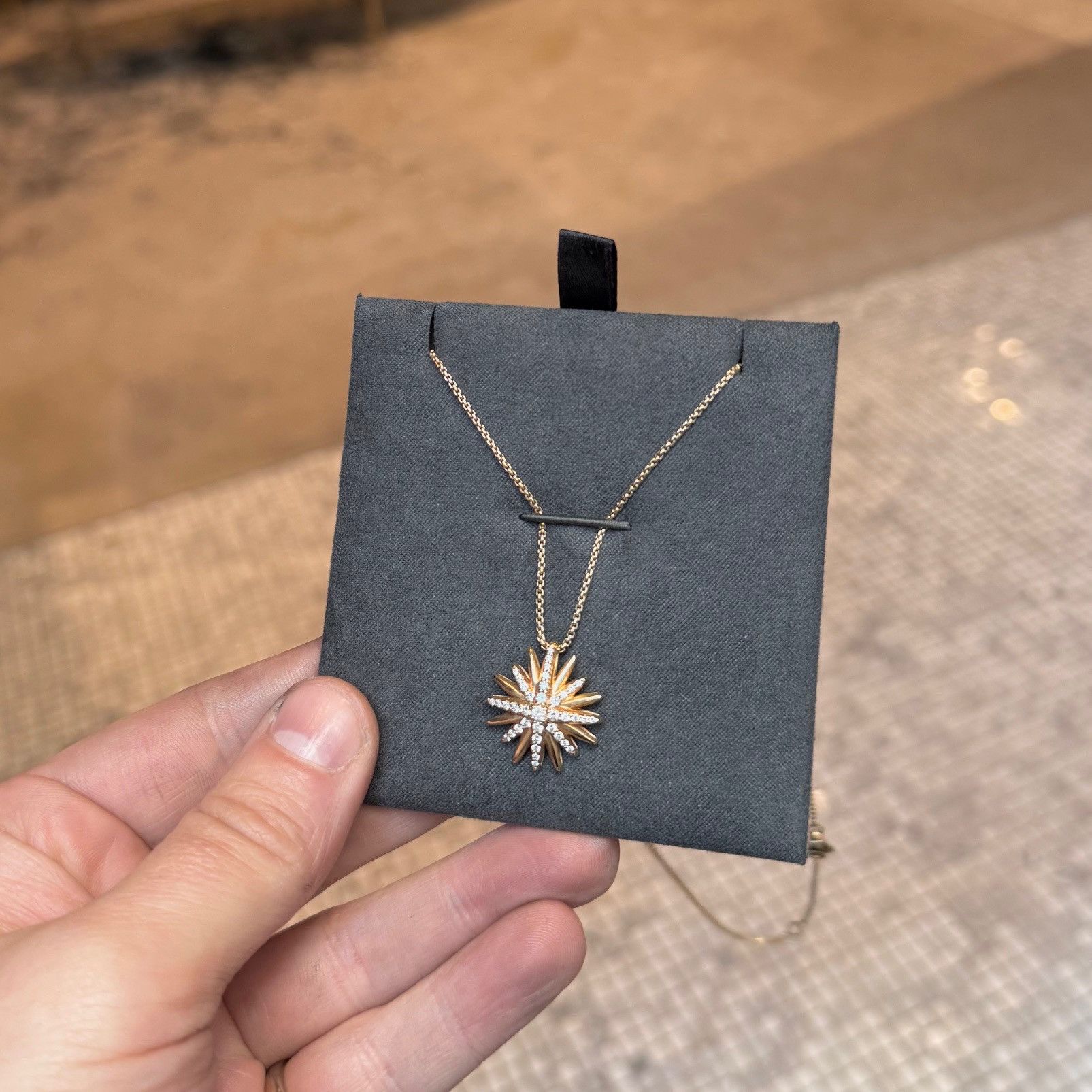 David Yurman David Yurman 18k Yellow Gold Diamond Starbust Necklace Size ONE SIZE - 4 Thumbnail