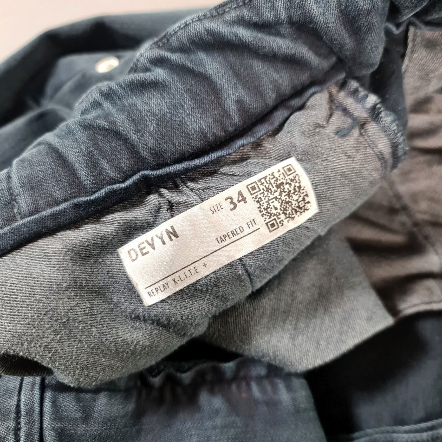 Replay Replay Mens Jeans Blue W34 L30 Xlite Devyn Stretch Drawstring Tapered Leg Size US 34 / EU 50 - 6 Thumbnail