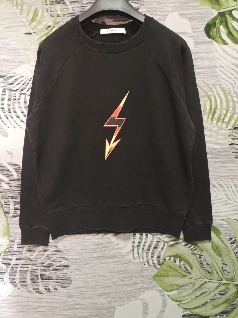 Givenchy Givenchy Lightning pattern hoodie with a hole at the colla Size US S / EU 44-46 / 1 - 1 Thumbnail