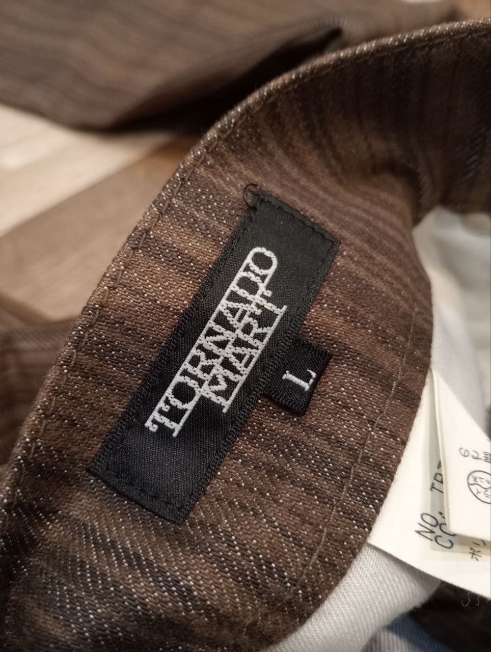 Tornado Mart TORNADO MART JAPAN BROWN STRIPED FLARED DENIM PANTS Size US 35 - 8 Thumbnail