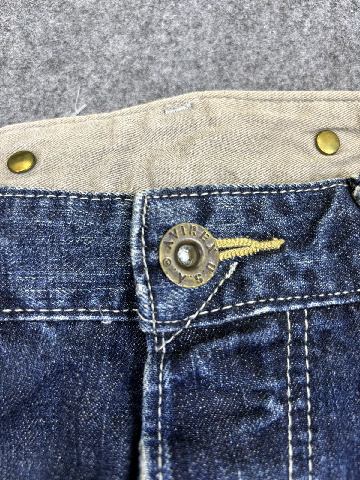 Avirex 💥Baggy💥AVIREX Military Multi Round Pocket Denim F711 Size US 32 / EU 48 - 9 Thumbnail