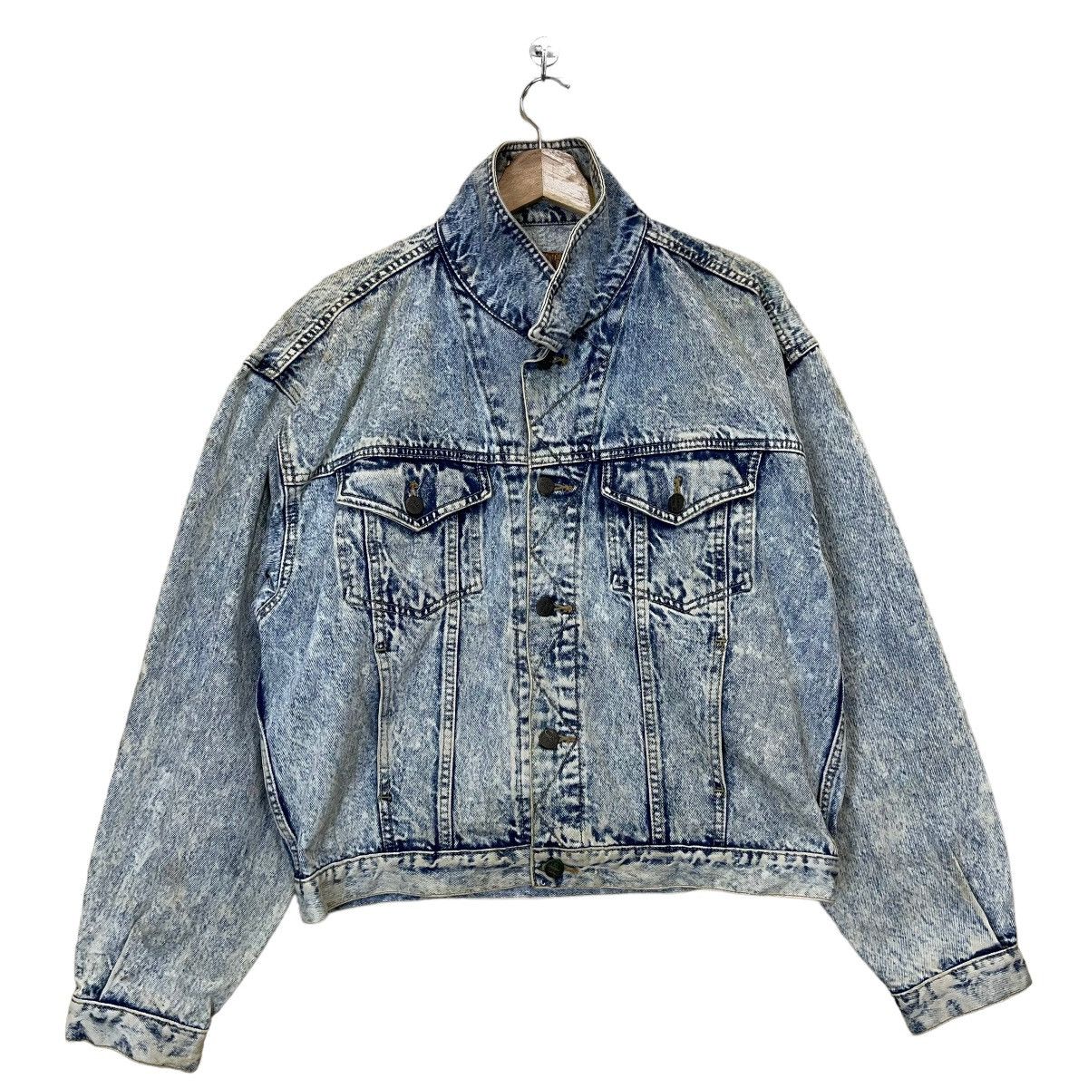 Edwin × Vintage 90s Gold Rush By Edwin Acid Wash Trucker Denim Jacket Size US M / EU 48-50 / 2 - 1 Thumbnail