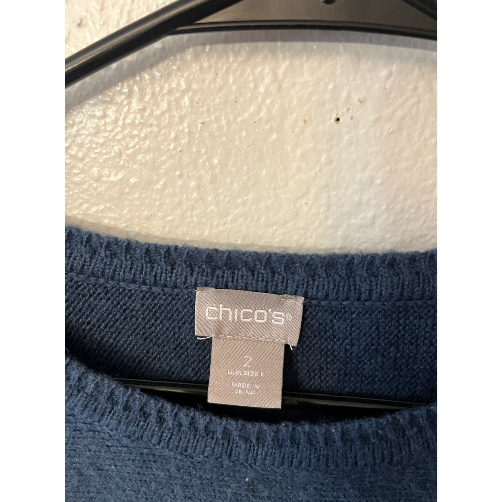 Vintage Trendy Chico’s blue pullover sweater Short sleeves size 2 Acrylic Blend Size L / US 10 / IT 46 - 2 Thumbnail