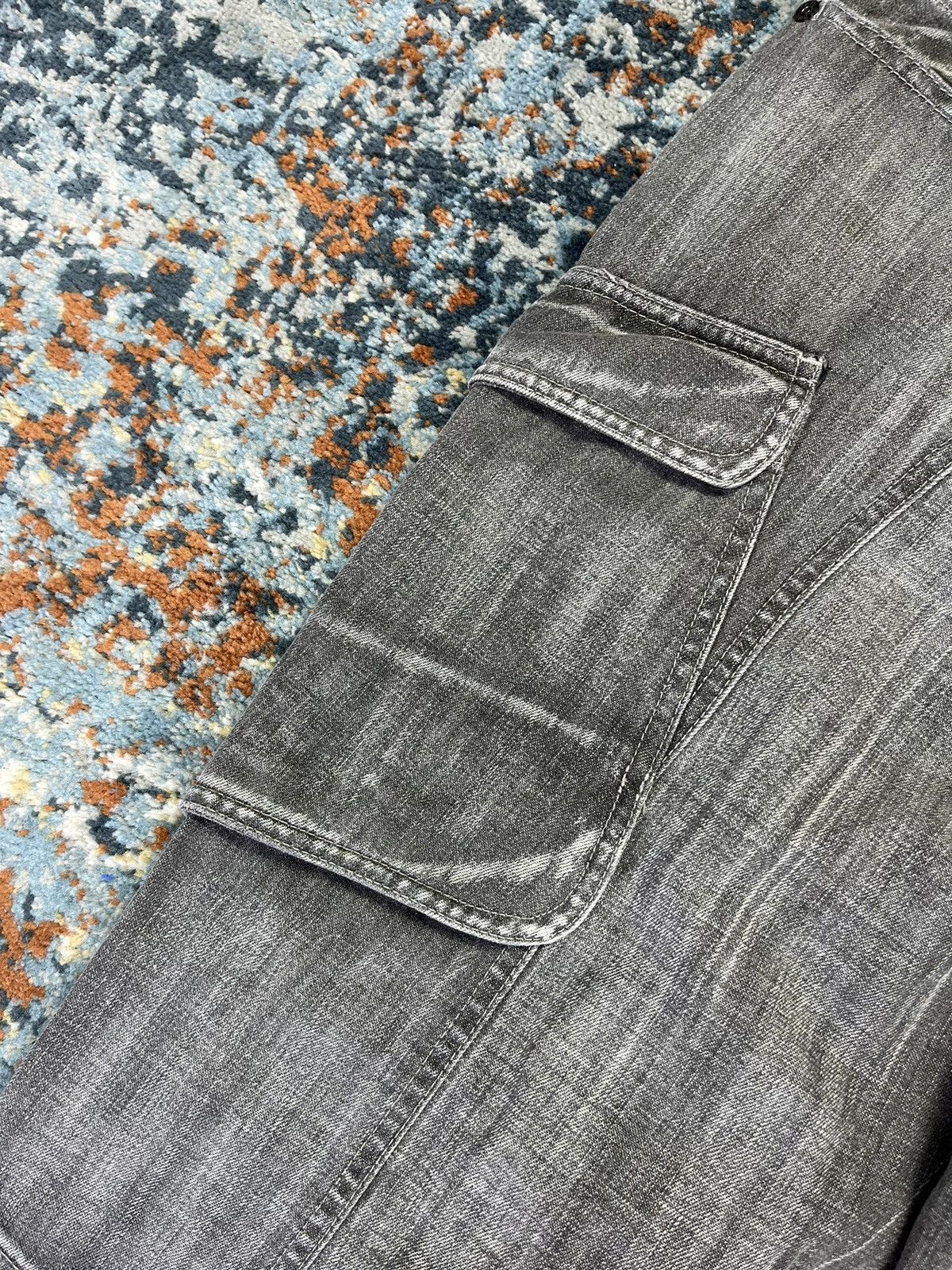 Designer × Ferre × Vintage Vintage 90s Ferre Jeans crazy cargo denim pants with zippers Size US 38 / EU 54 - 17 Thumbnail