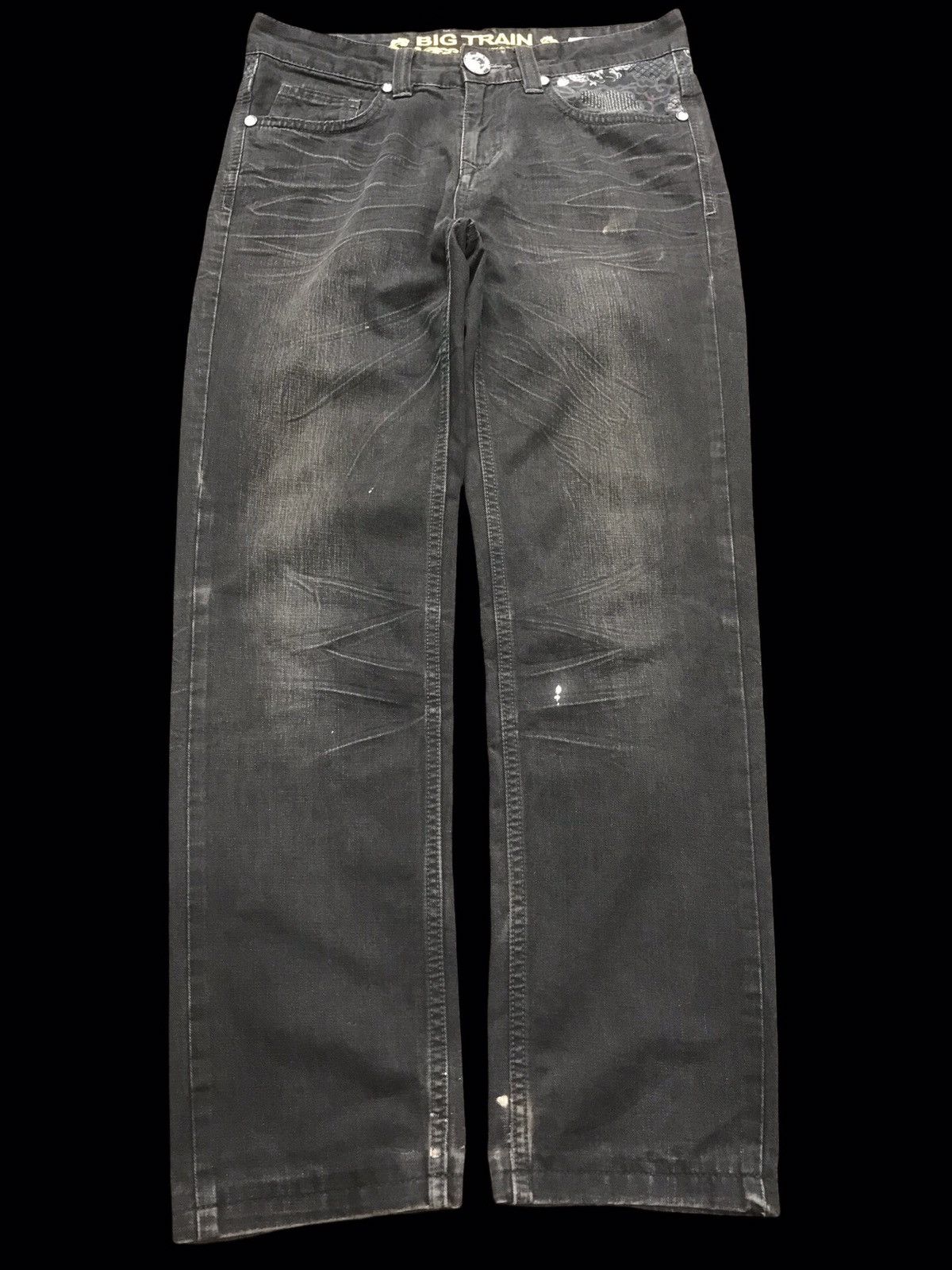 Japanese Brand 💥ART💥VERY RARE BIG TRAIN SICK FADES DENIM F93 Size US 30 / EU 46 - 1 Thumbnail
