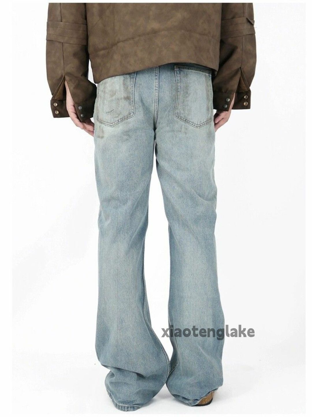 Jean × Vintage washed faded cleanfit stain grunge loose baggy jeans Size US 32 / EU 48 - 4 Thumbnail