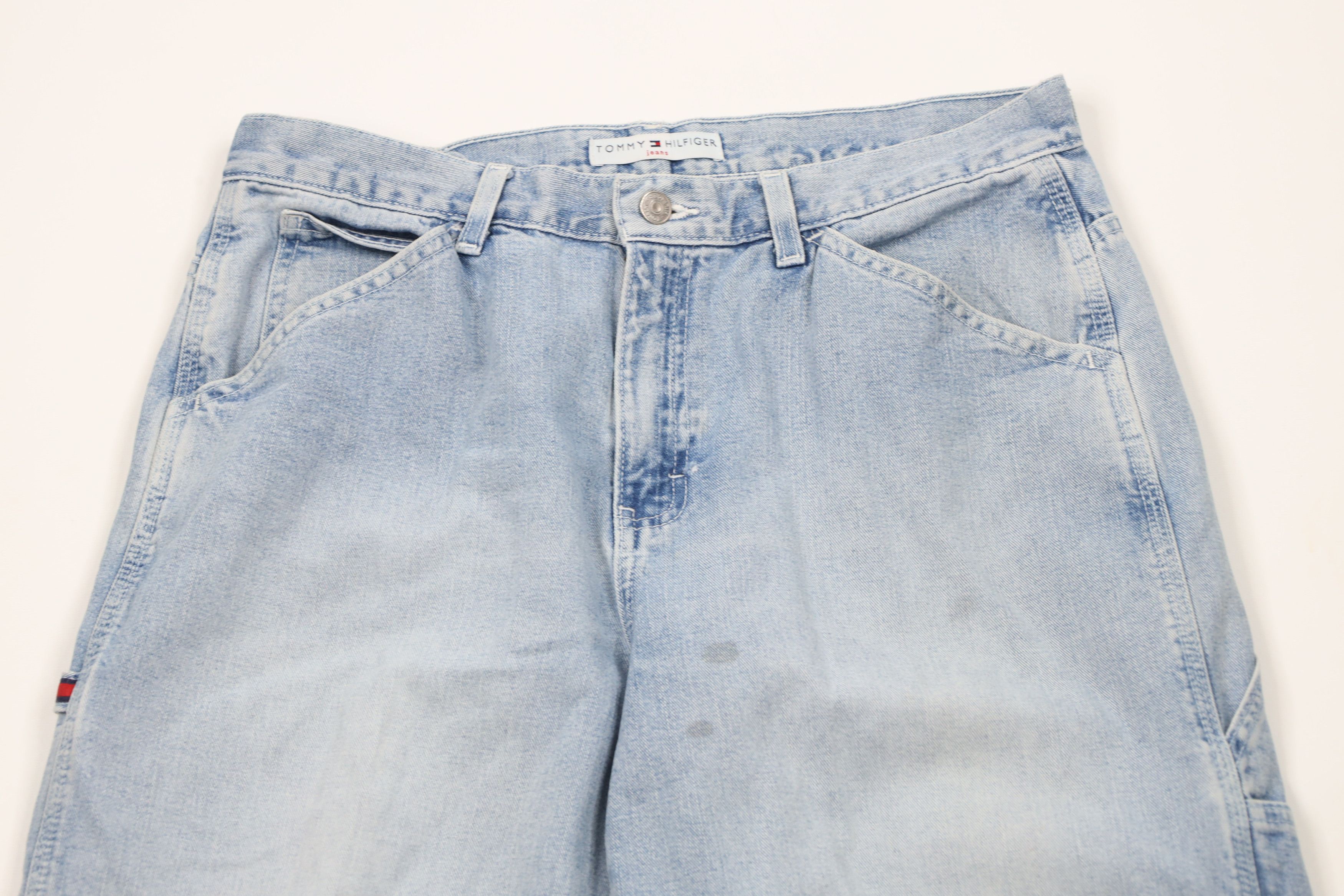 Tommy Hilfiger × Vintage Vintage 90s Y2K Tommy Hilfiger Baggy Wide Leg Dungaree Jeans Size 36" / US 14 / IT 50 - 2 Thumbnail