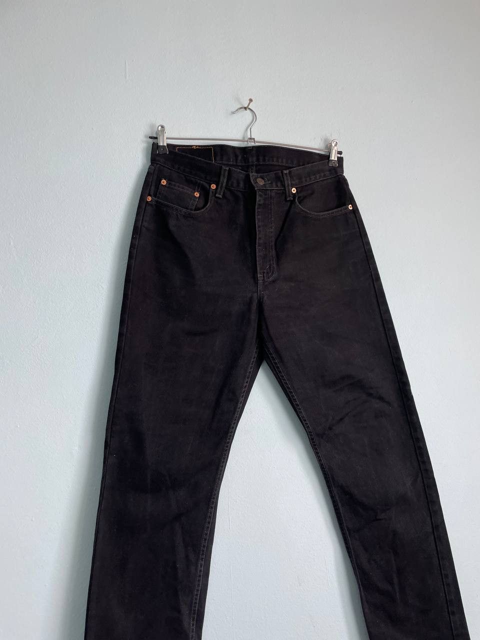 Levi's × Vintage Crazy Levis Black Jeans Distressed Faded Size US 33 - 4 Thumbnail