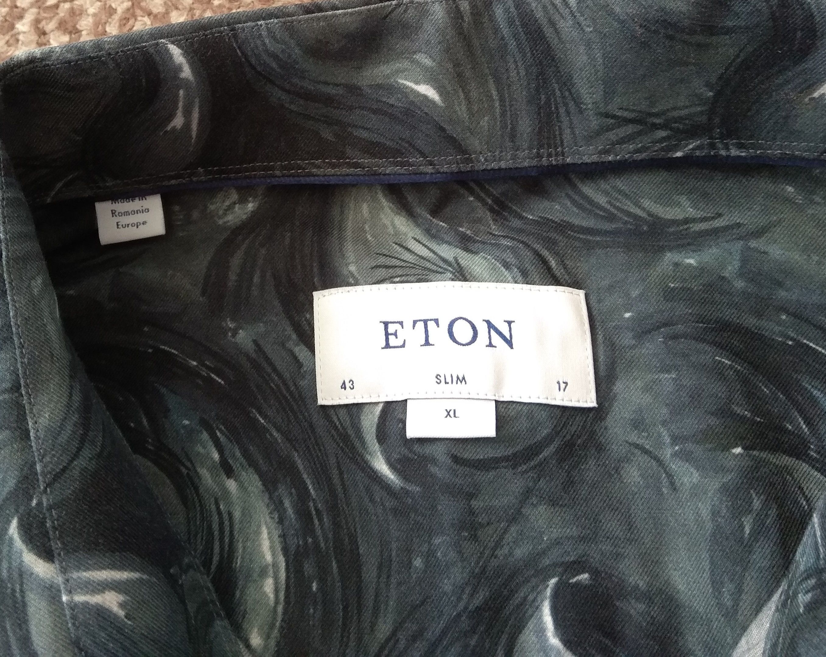 Eton Eton Impressionist Paisley Print Lightweight Flannel Shirt Size US XL / EU 56 / 4 - 6 Thumbnail