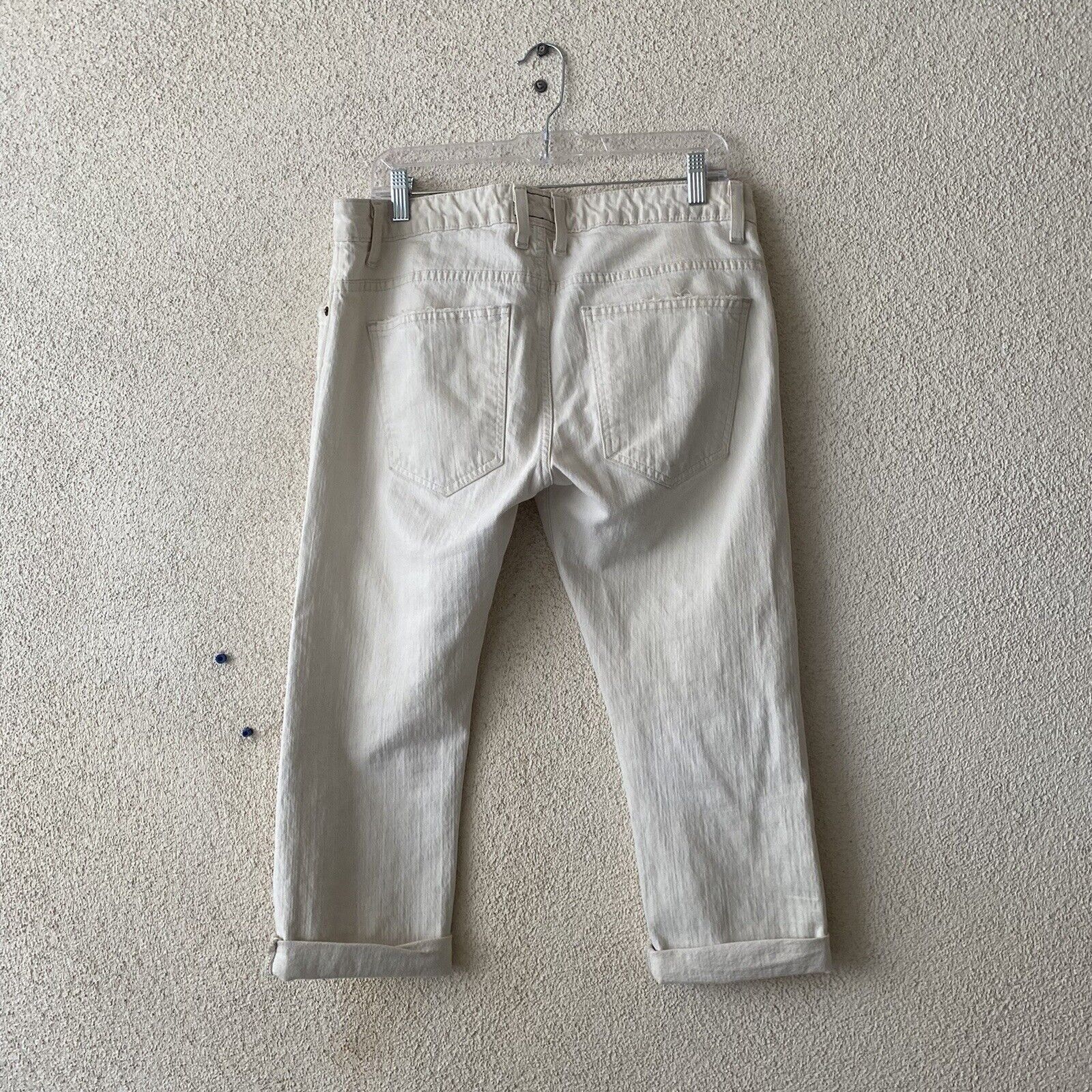 Current/Elliot Current Elliott Womens Jeans White Cropped Straight Midrise Size 28" / US 6 / IT 42 - 5 Thumbnail