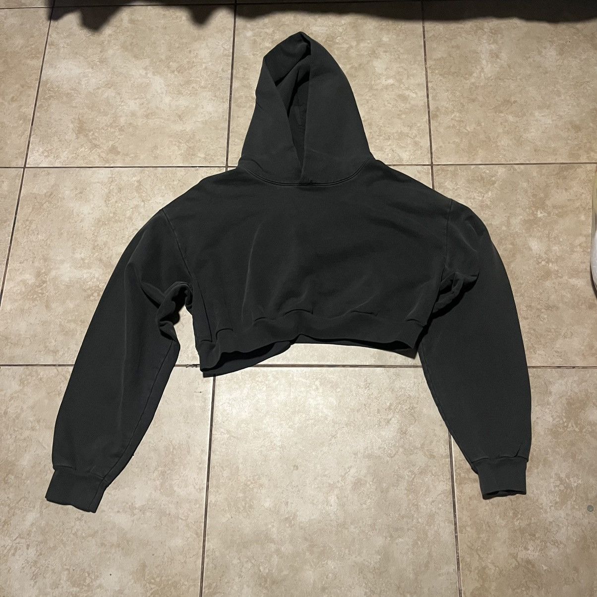 Los Angeles Apparel Los Ángeles Apparel Vintage Black Cropped Hoodie Size XL / US 12-14 / IT 48-50 - 1 Thumbnail