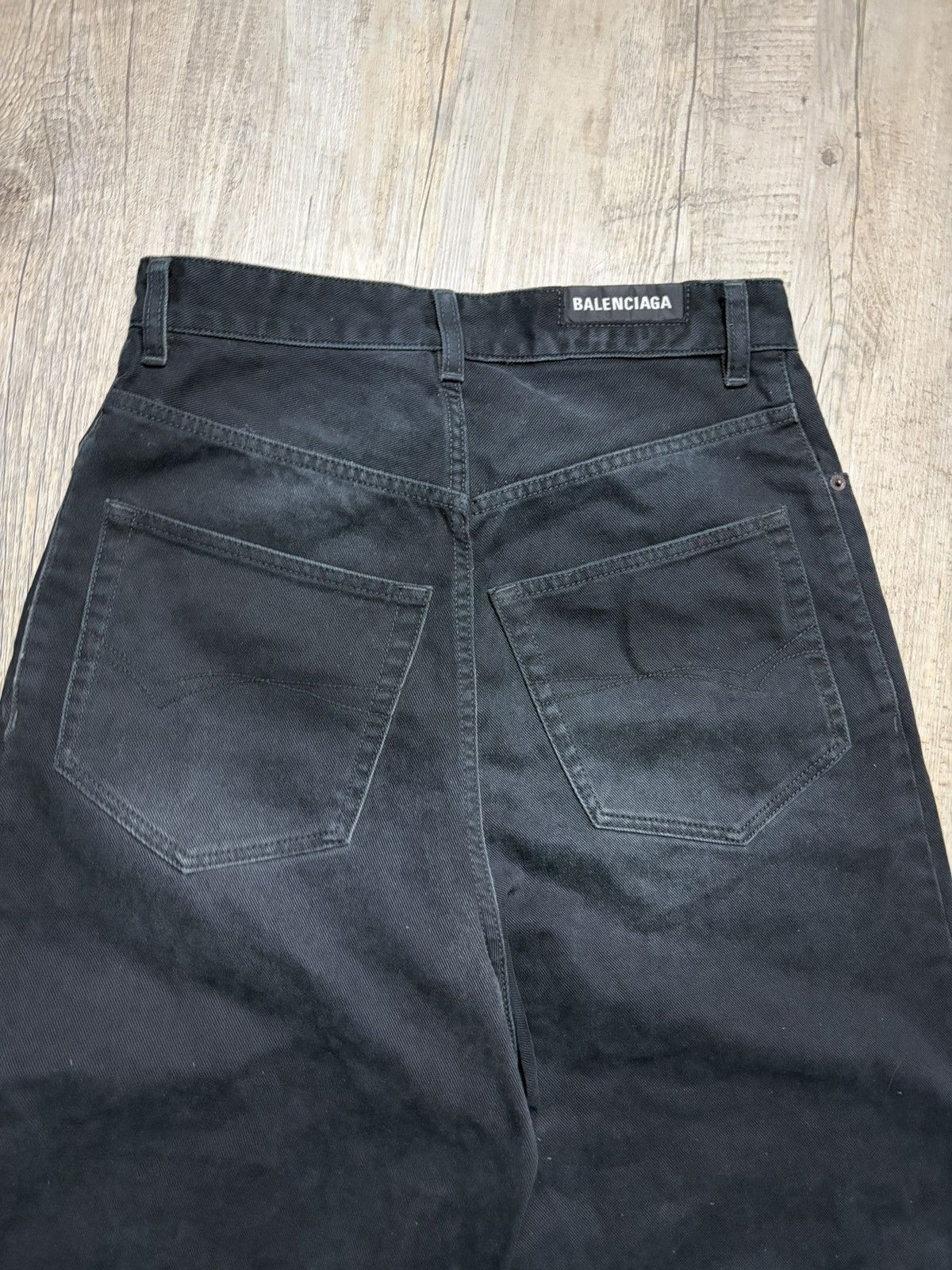 Balenciaga Balenciaga FW23’ Washed Black Baggy Denim Size US 30 / EU 46 - 6 Thumbnail