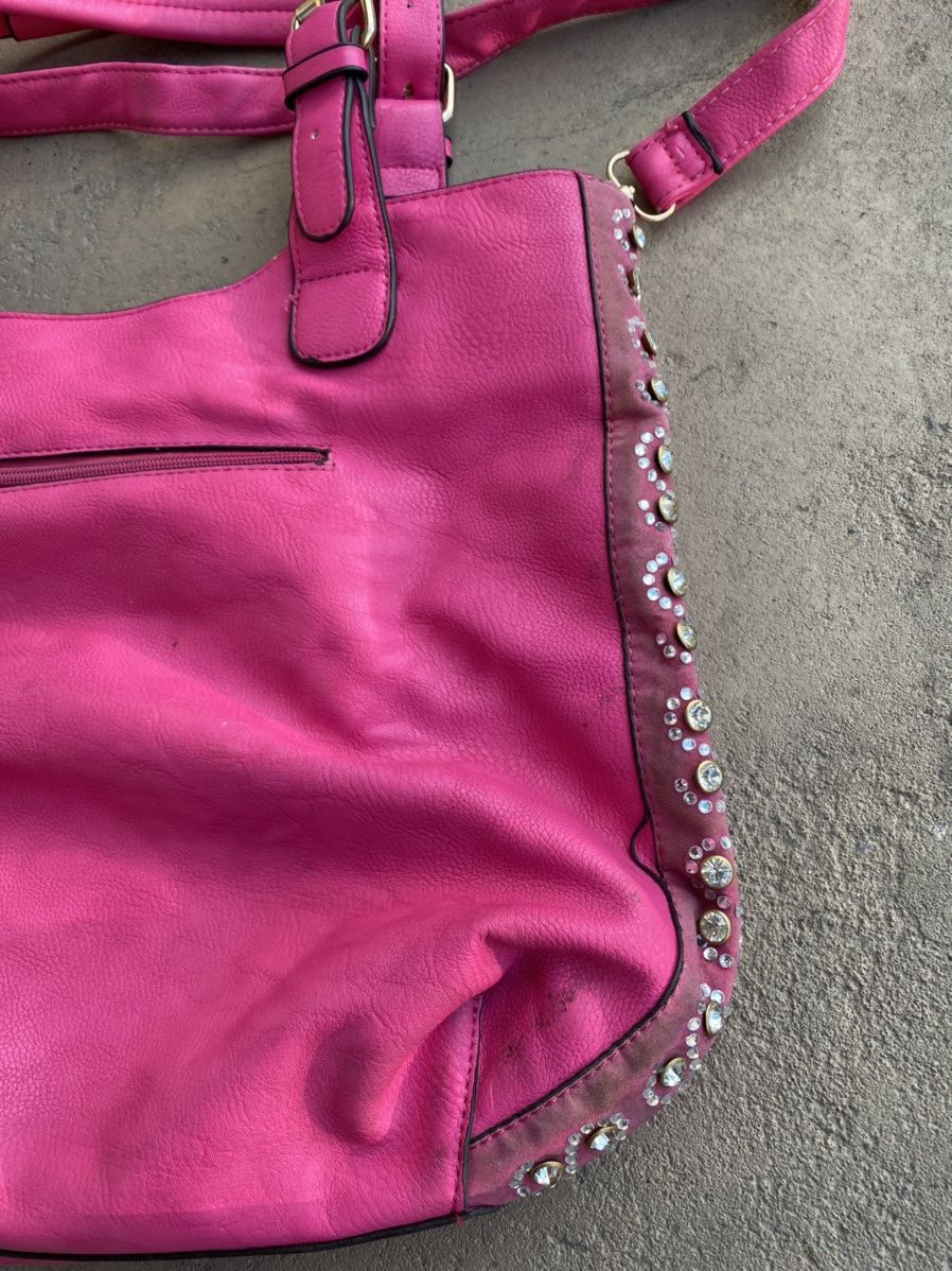 Hysteric Glamour archive leather pink bag punk alternative rap cross logo y2k Size ONE SIZE - 5 Thumbnail