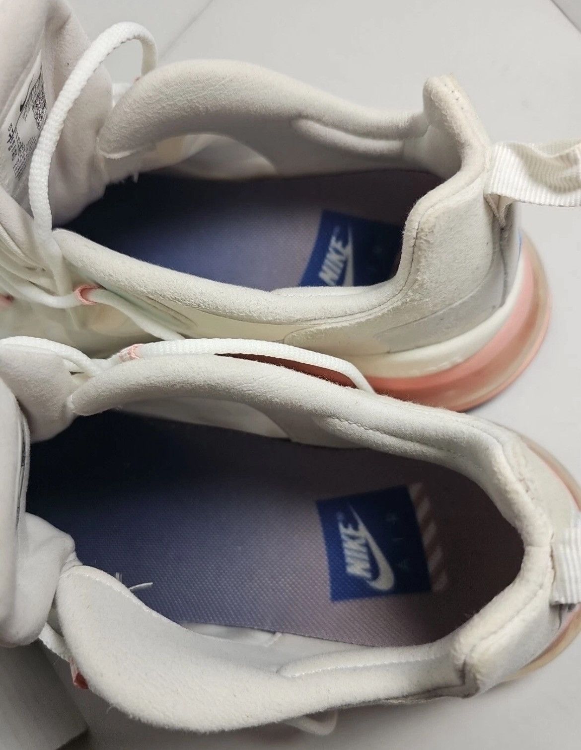 Nike RARE Nike Air Max 270 React Summit White Ghost Aqua Size 9 Size US 9 / IT 39 - 4 Thumbnail