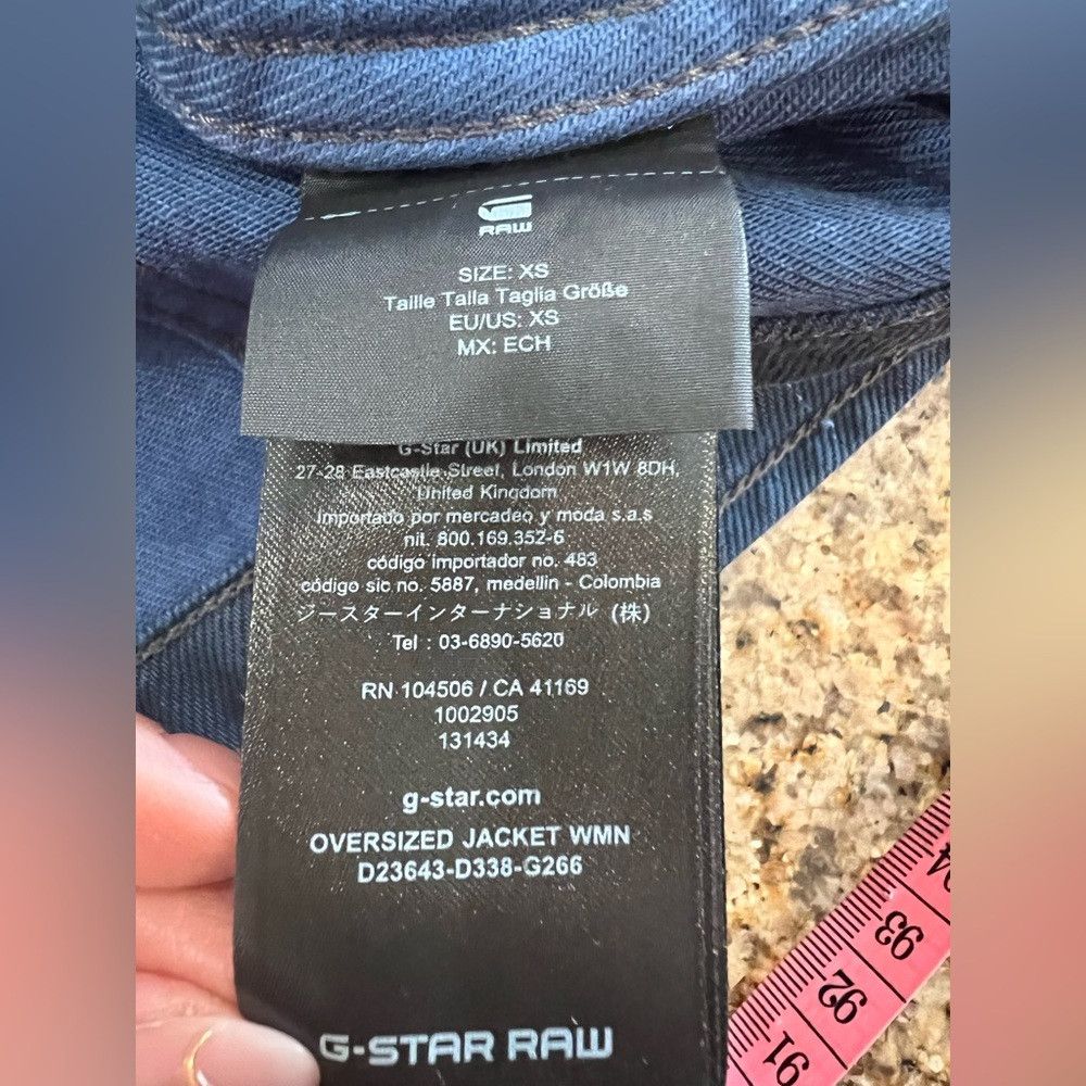 G-Star NWT G-Star RAW Oversized Denim Jacket XS Sea Blue $250 Size XS / US 0-2 / IT 36-38 - 9 Thumbnail