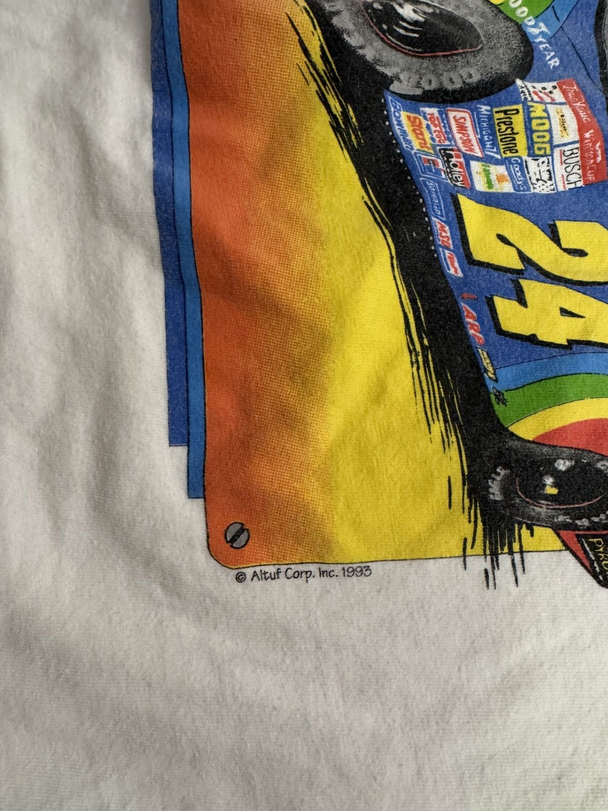 NASCAR 🔥1993 Vintage Du Pont Racing Printed T-shirt/Vintage Printed Size US L / EU 52-54 / 3 - 3 Thumbnail